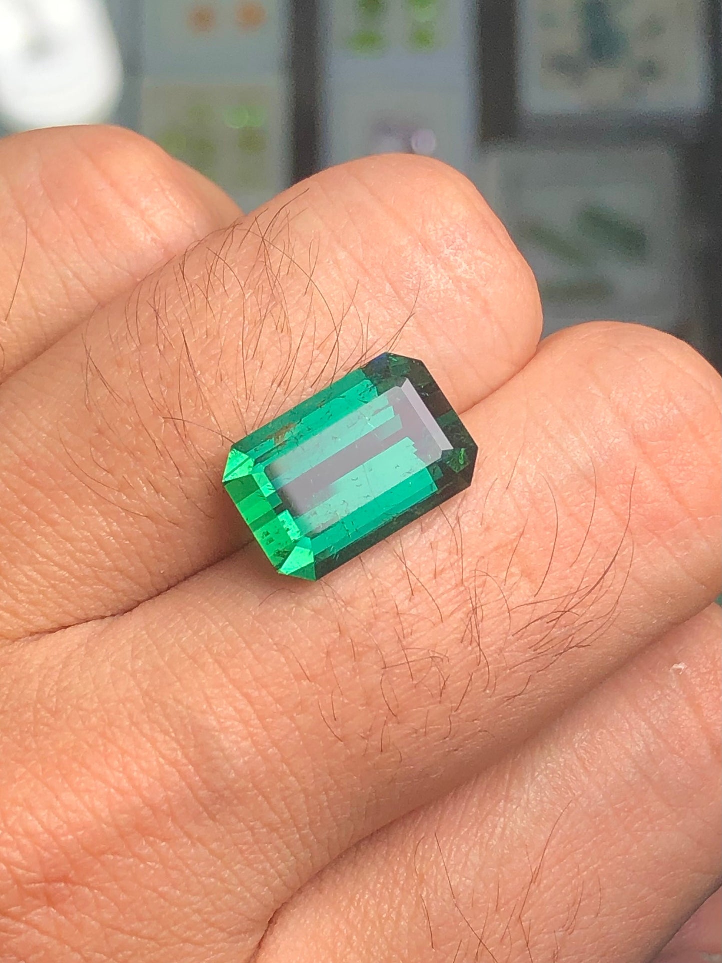 Green tourmaline 8.9 carat