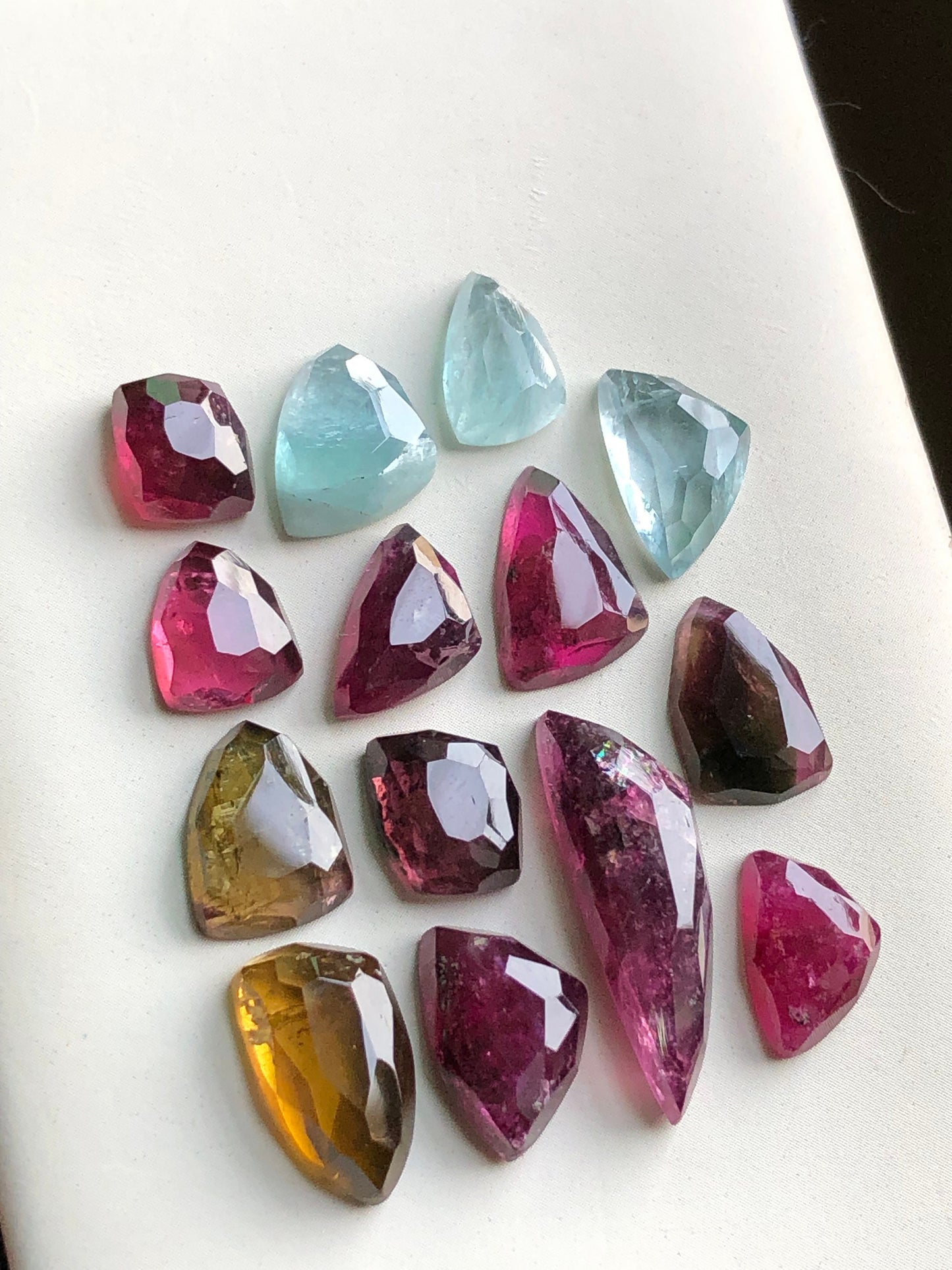 Mix tourmaline rose cuts lot available 48.90 carats