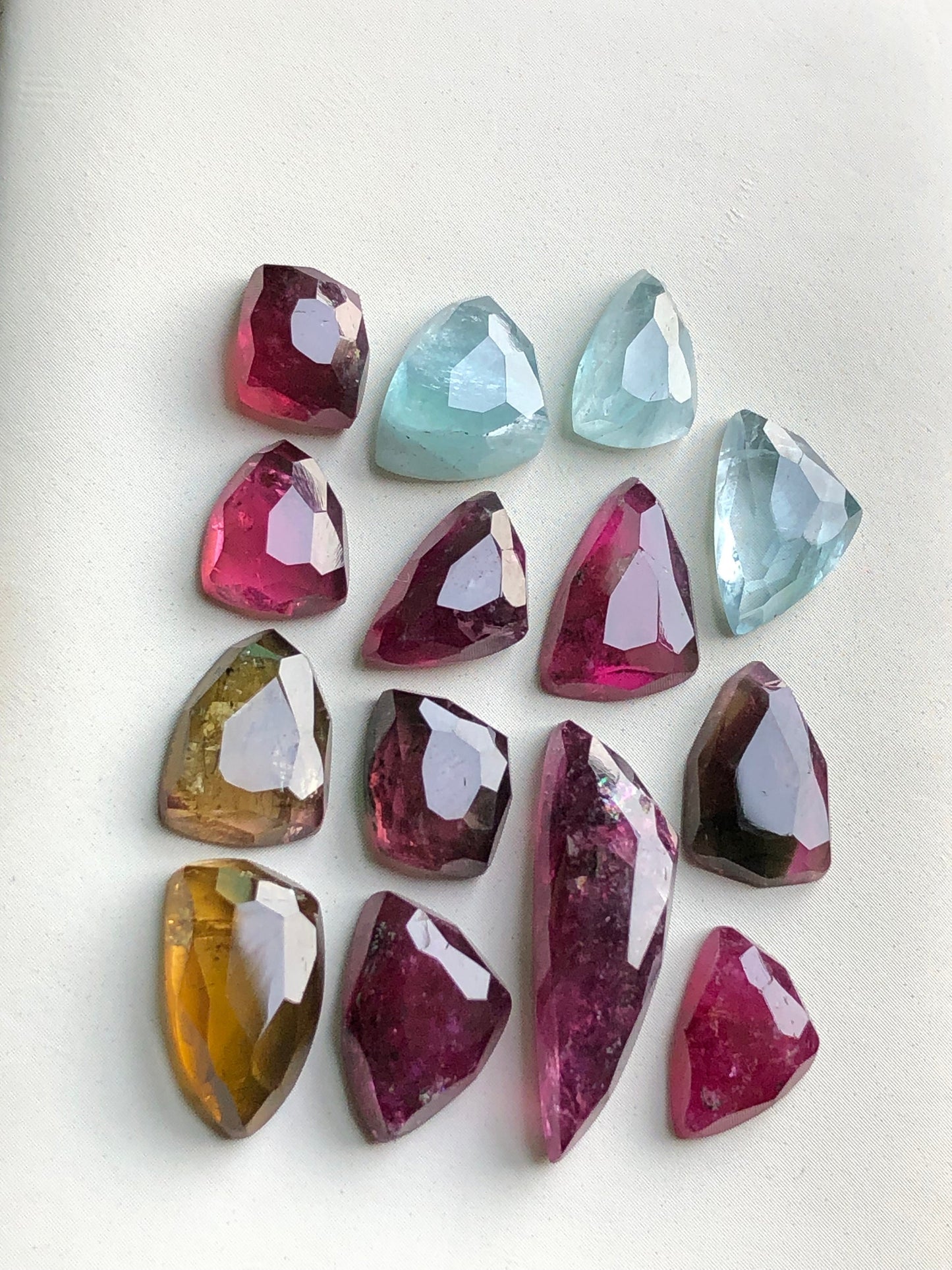 Mix tourmaline rose cuts lot available 48.90 carats
