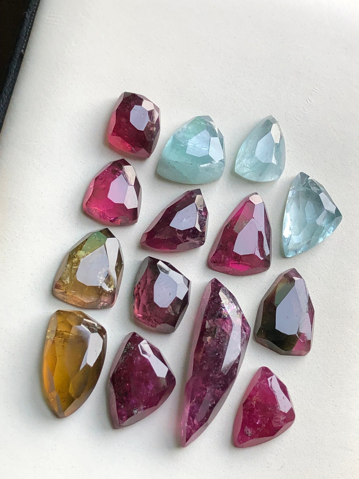 Mix tourmaline rose cuts lot available 48.90 carats
