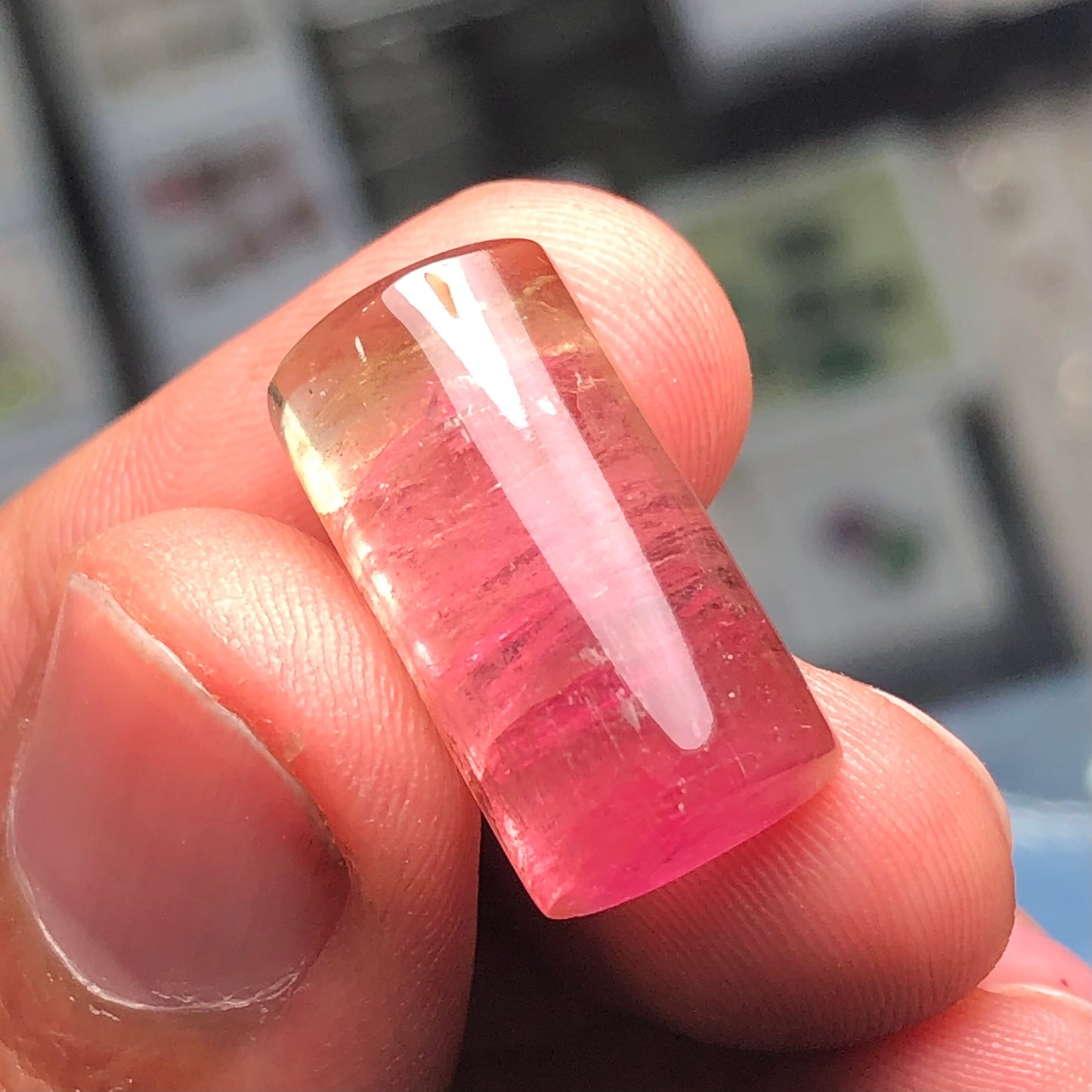 Natural Watermelon tourmaline cabochon 20.45 carats