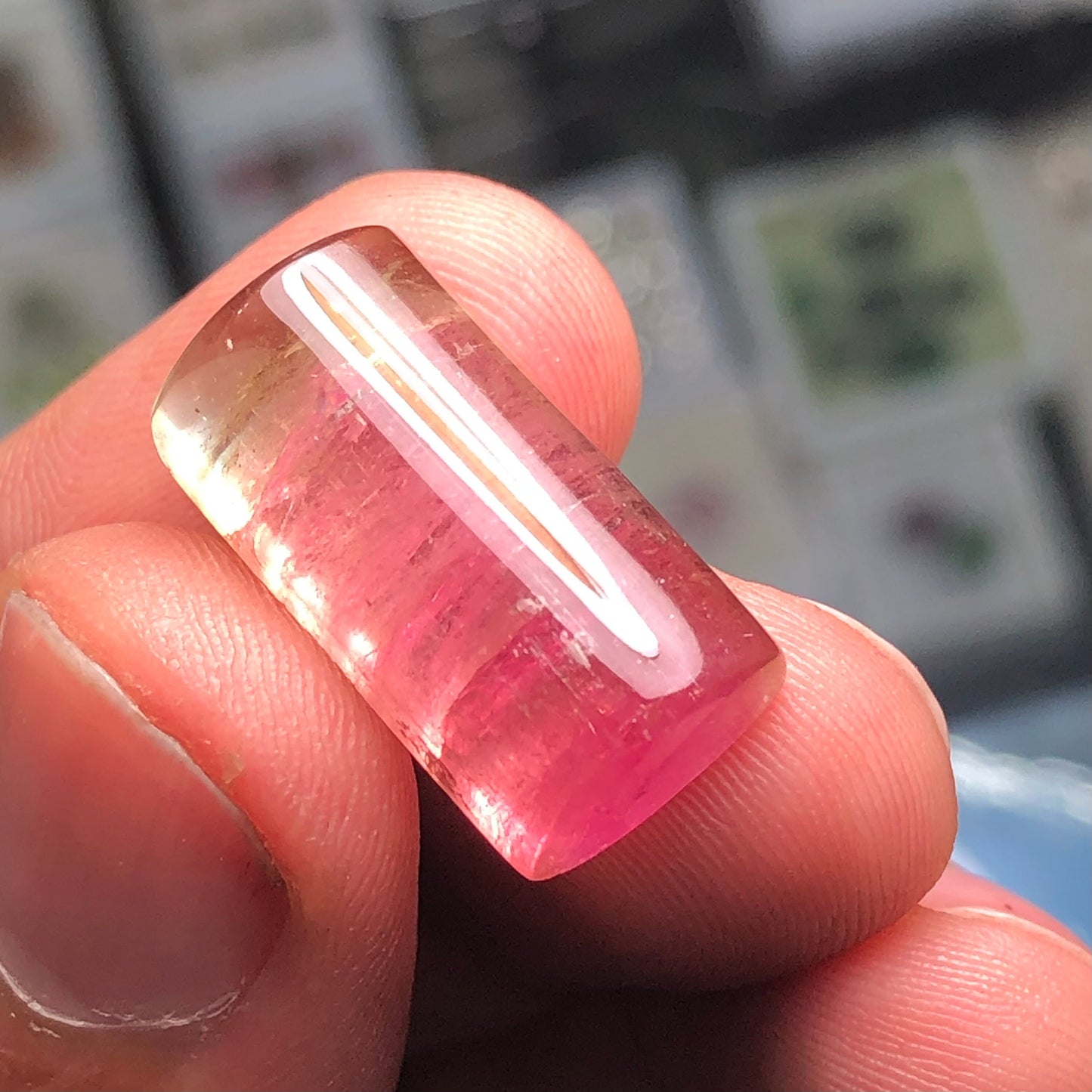 Natural Watermelon tourmaline cabochon 20.45 carats