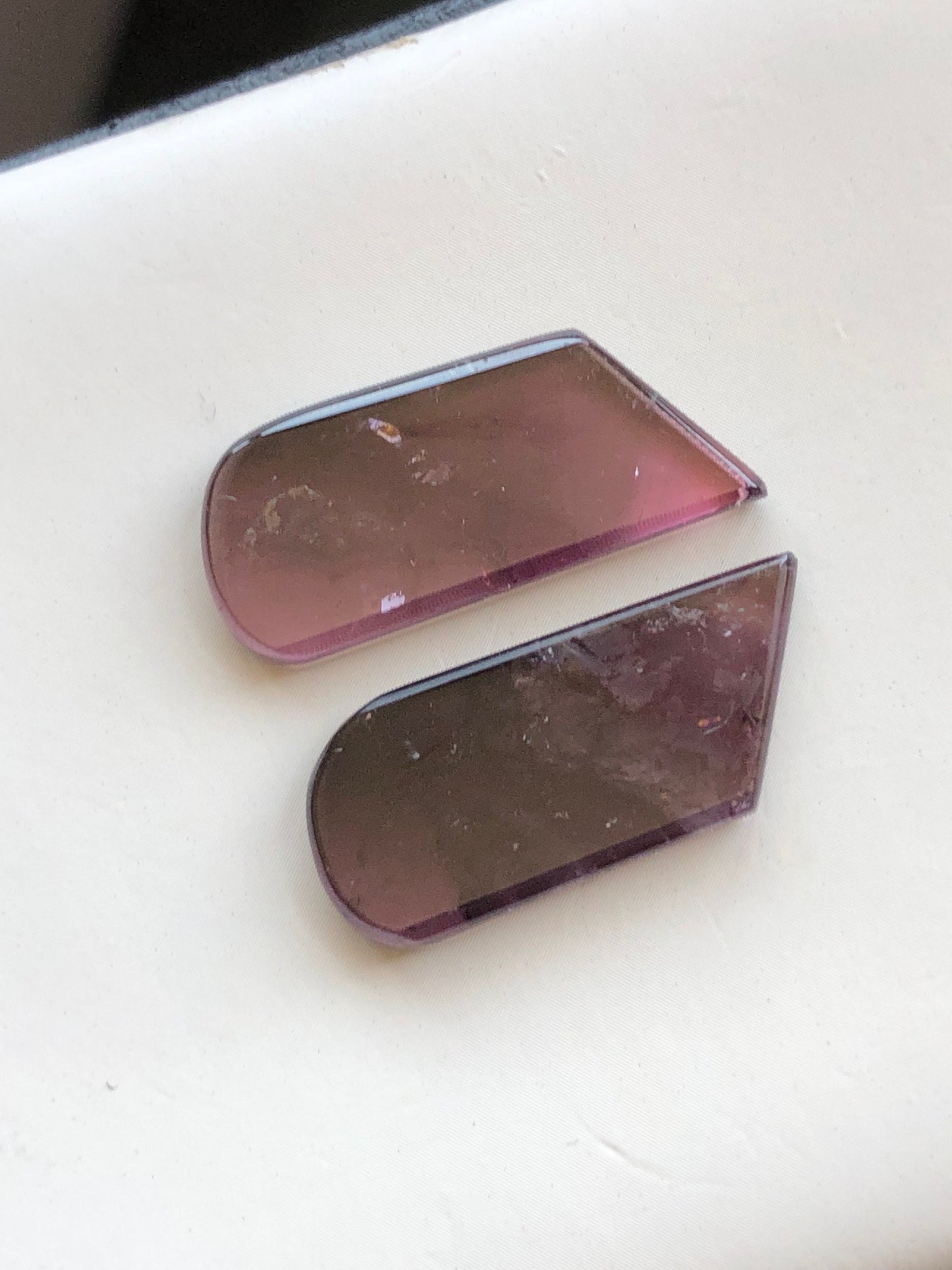 Purple tourmaline pair 18.40 carats