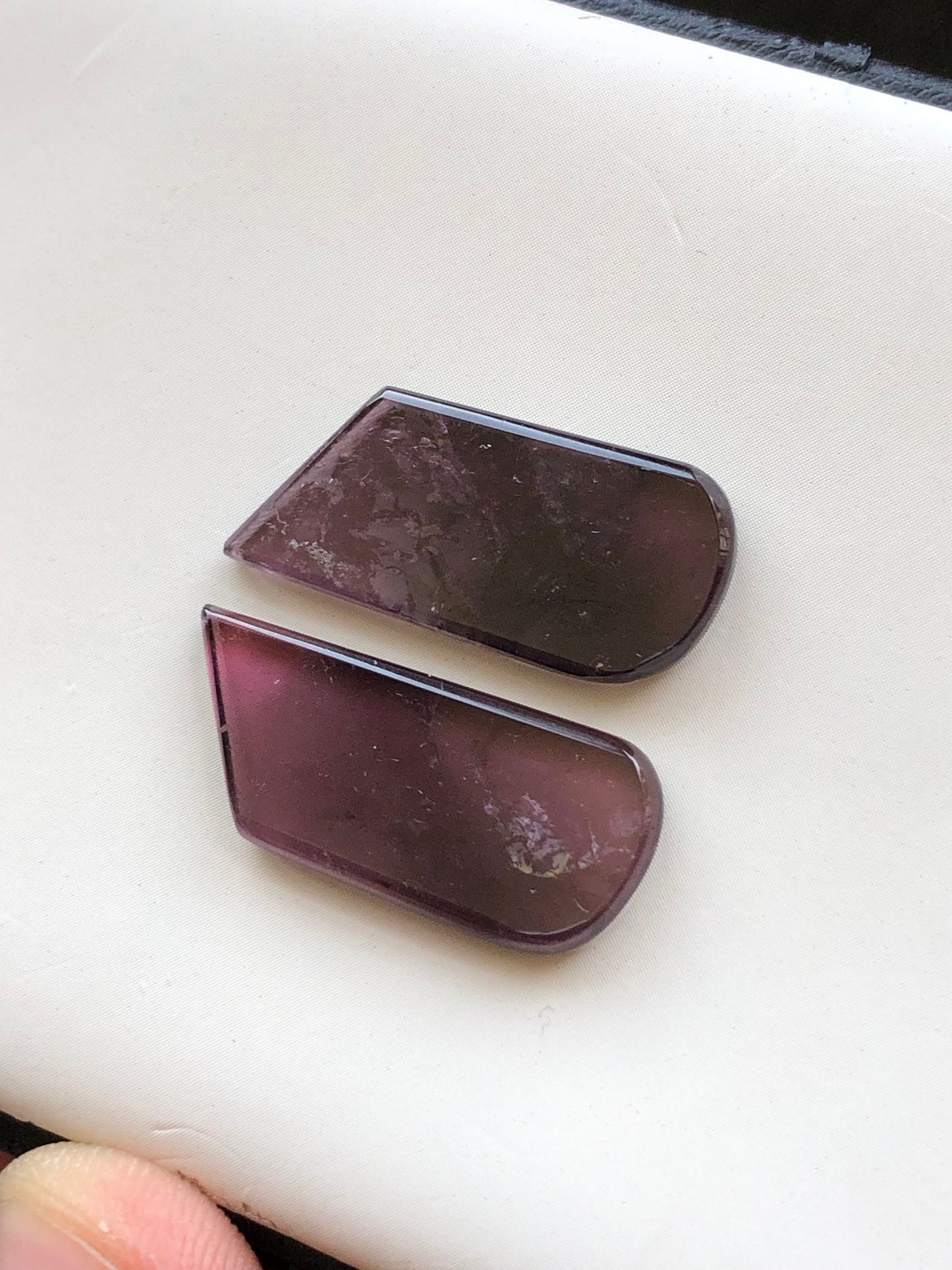 Purple tourmaline pair 18.40 carats