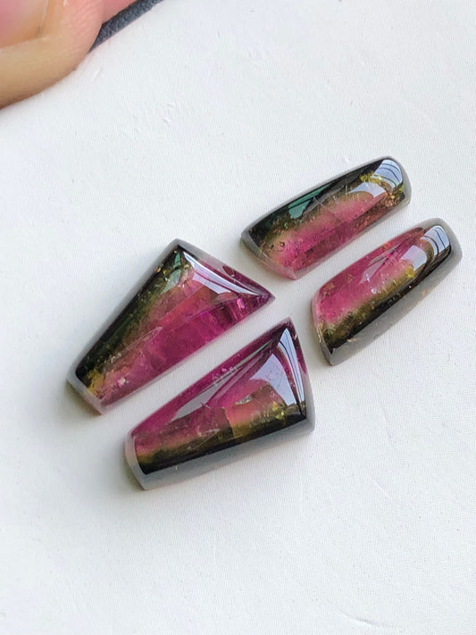 Bi colour tourmaline pair 23 carat