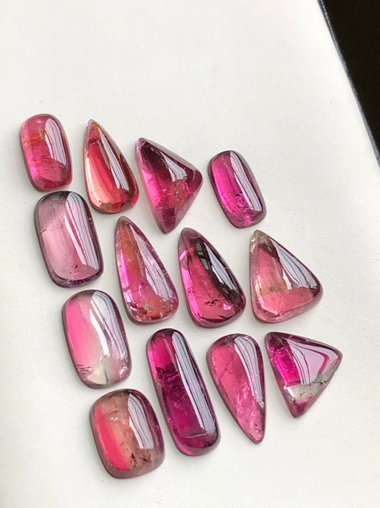 Pink tourmaline cabochons lot 35.75 carats