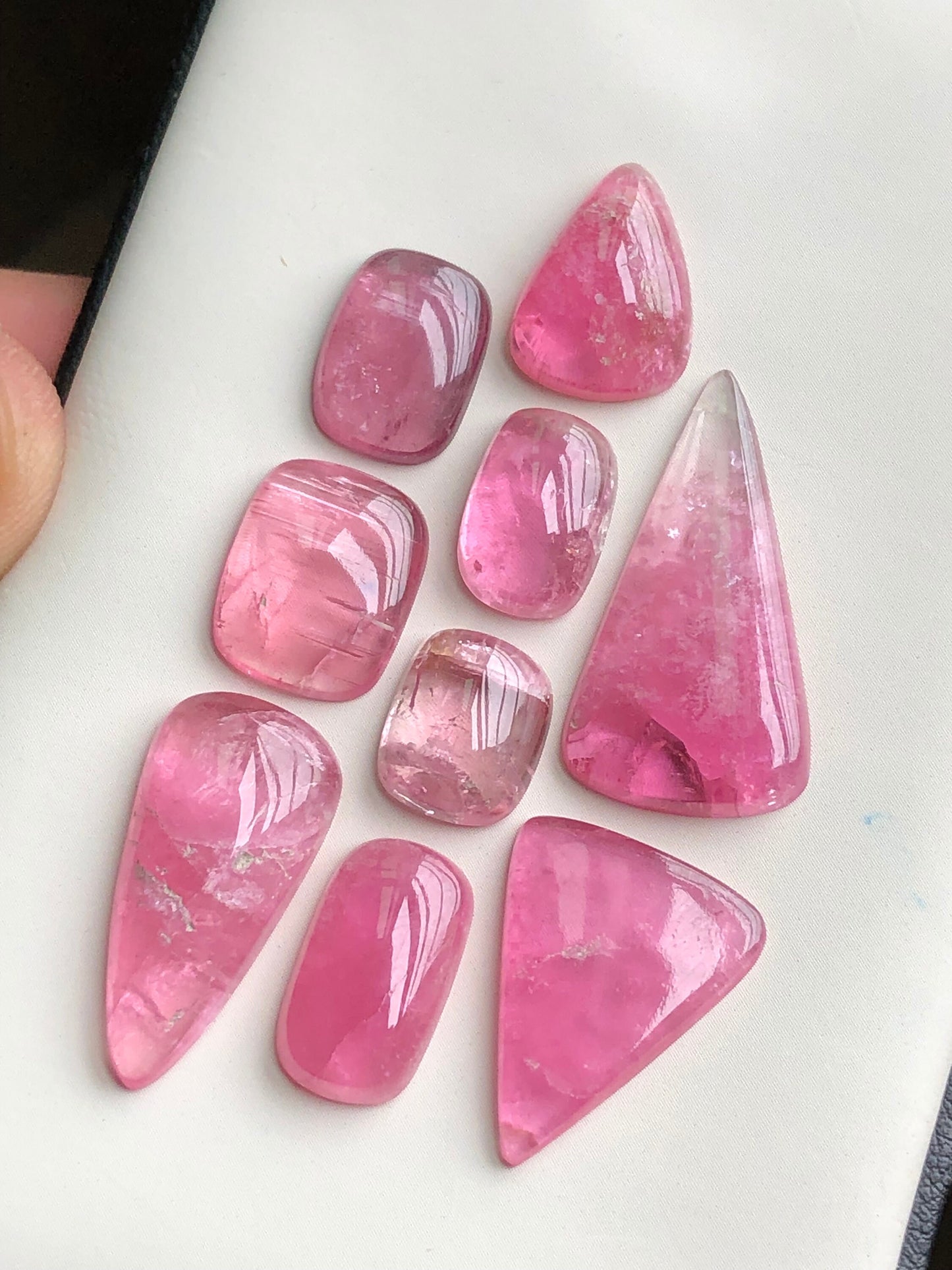 Pink tourmaline cabochons lot 52.80 carats