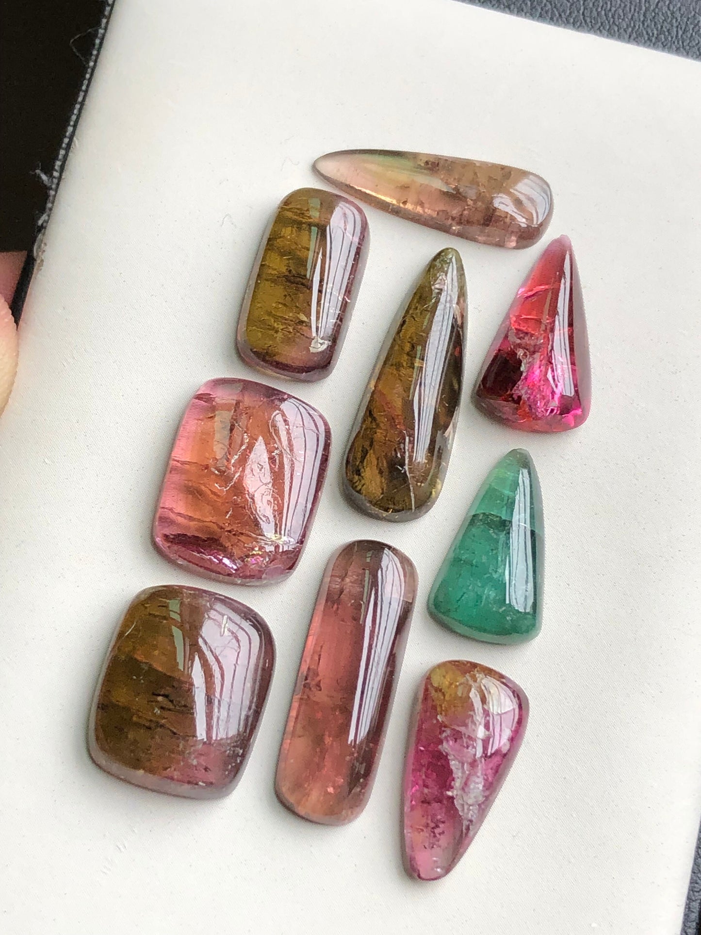 Pink tourmaline cabochons lot 54 carats