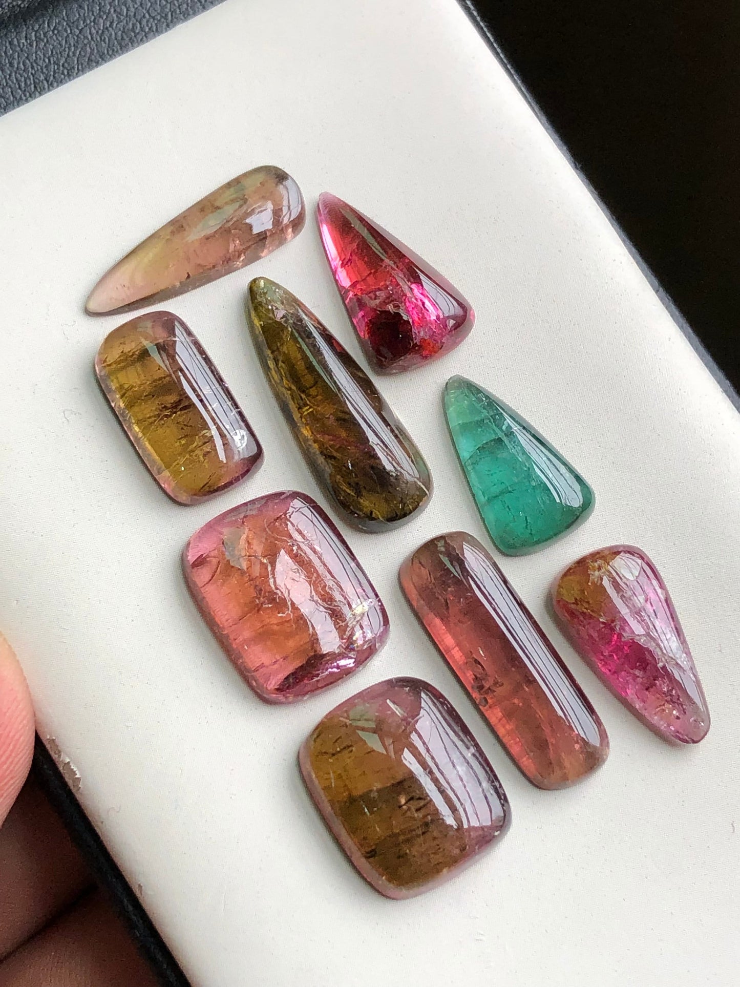 Pink tourmaline cabochons lot 54 carats