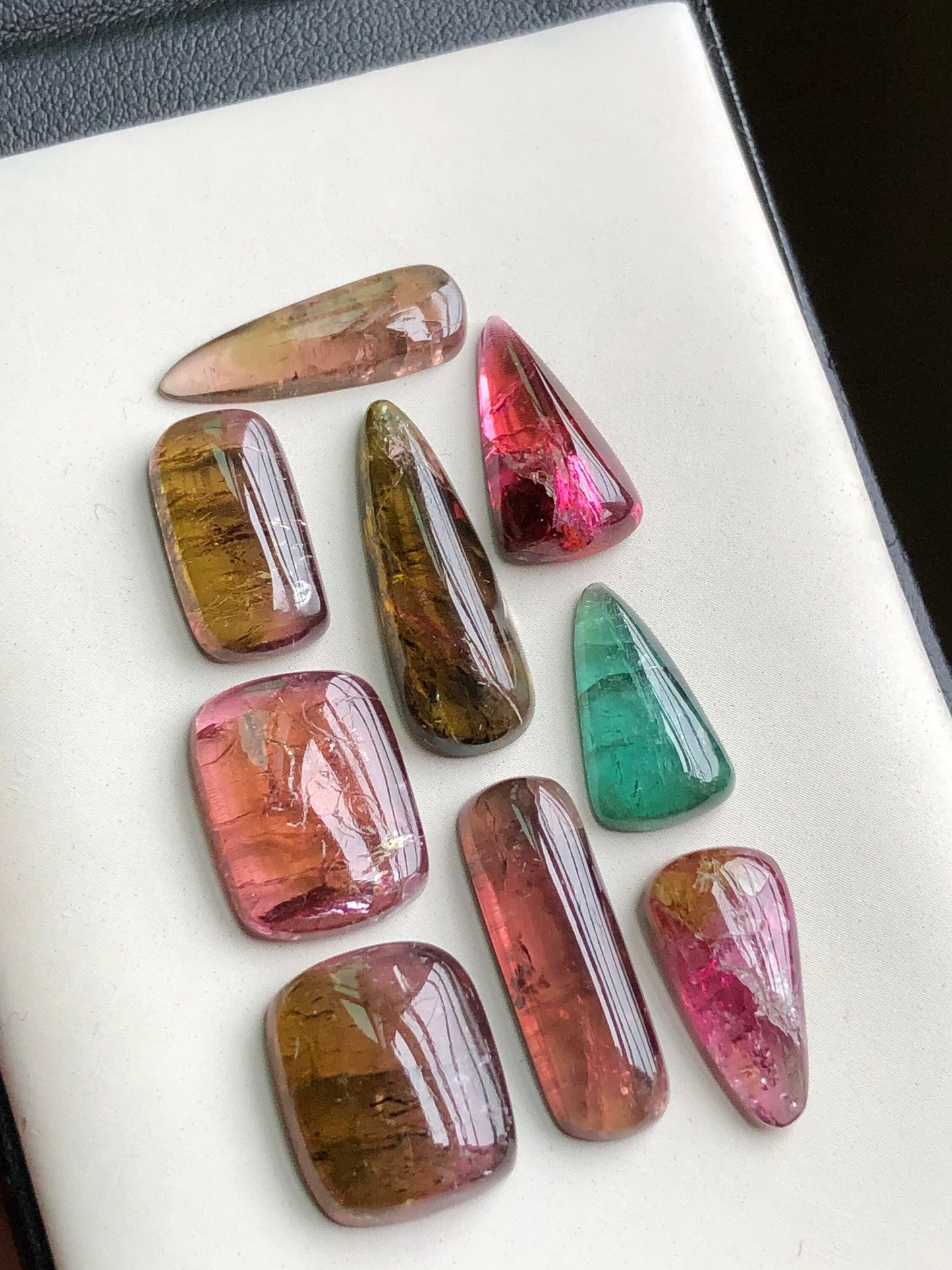 Pink tourmaline cabochons lot 54 carats