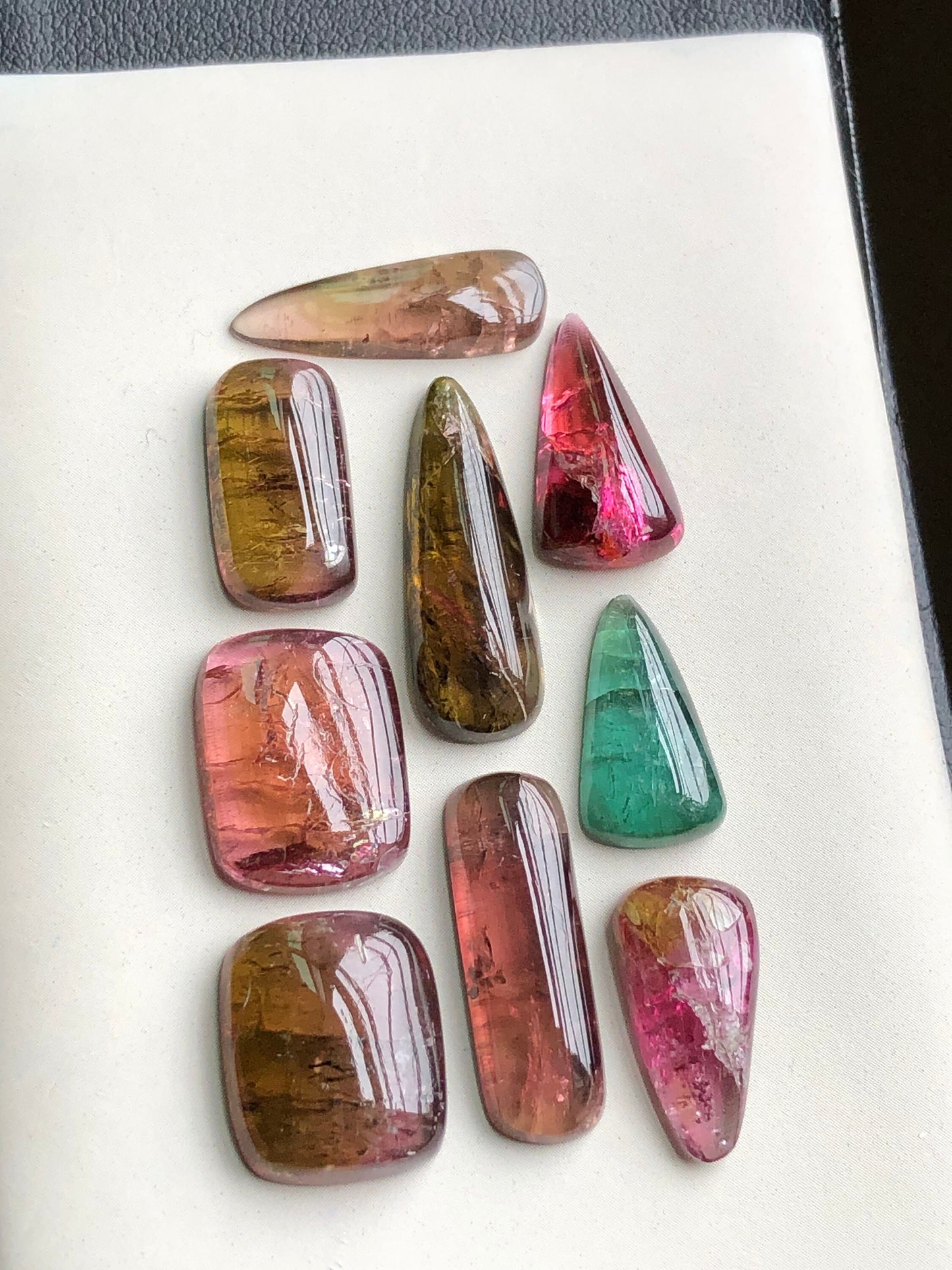 Pink tourmaline cabochons lot 54 carats