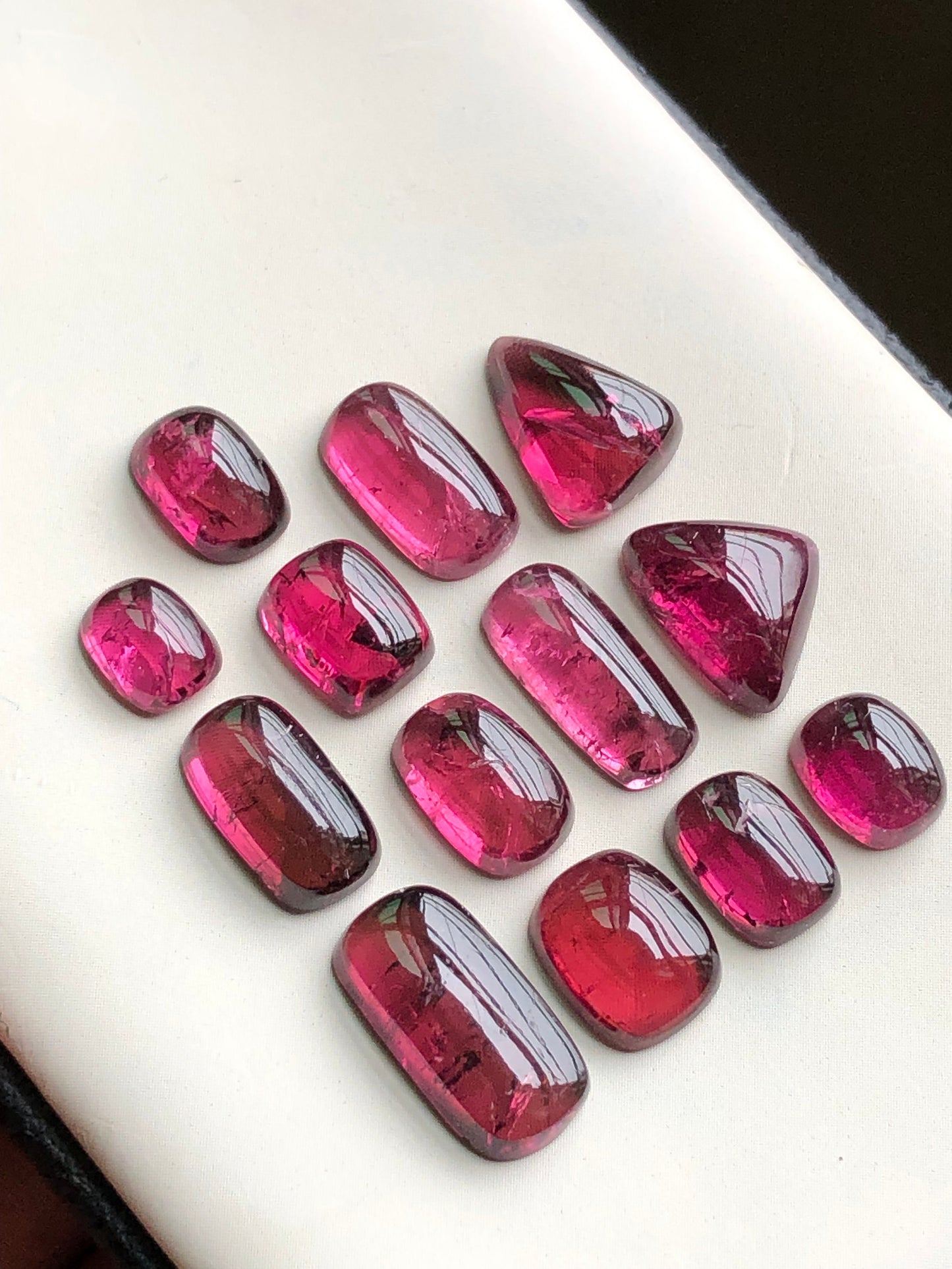 Pink tourmaline cabochons lot 31 carats