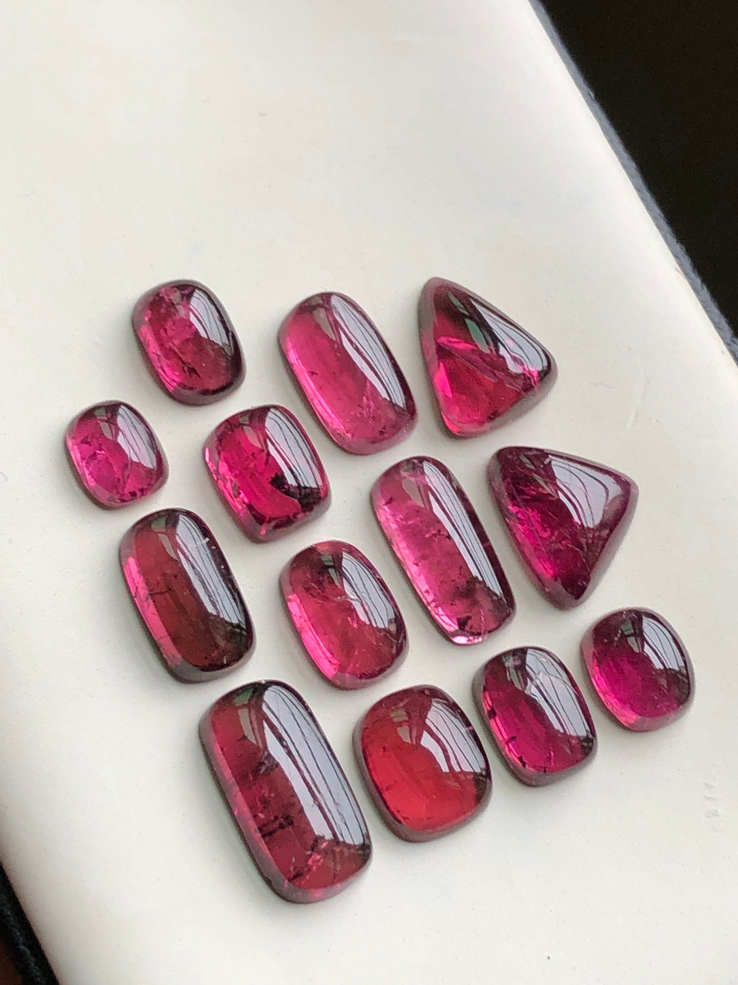 Pink tourmaline cabochons lot 31 carats