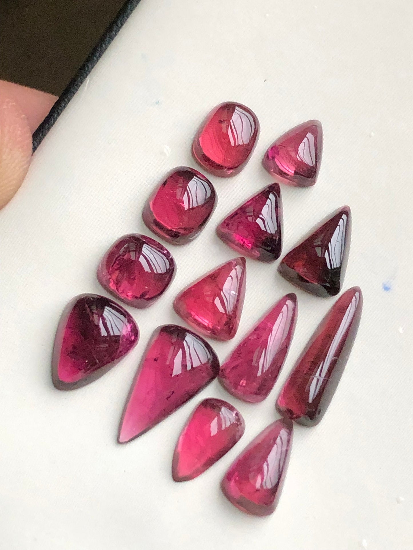 Pink tourmaline cabochons lot 23.30 carats