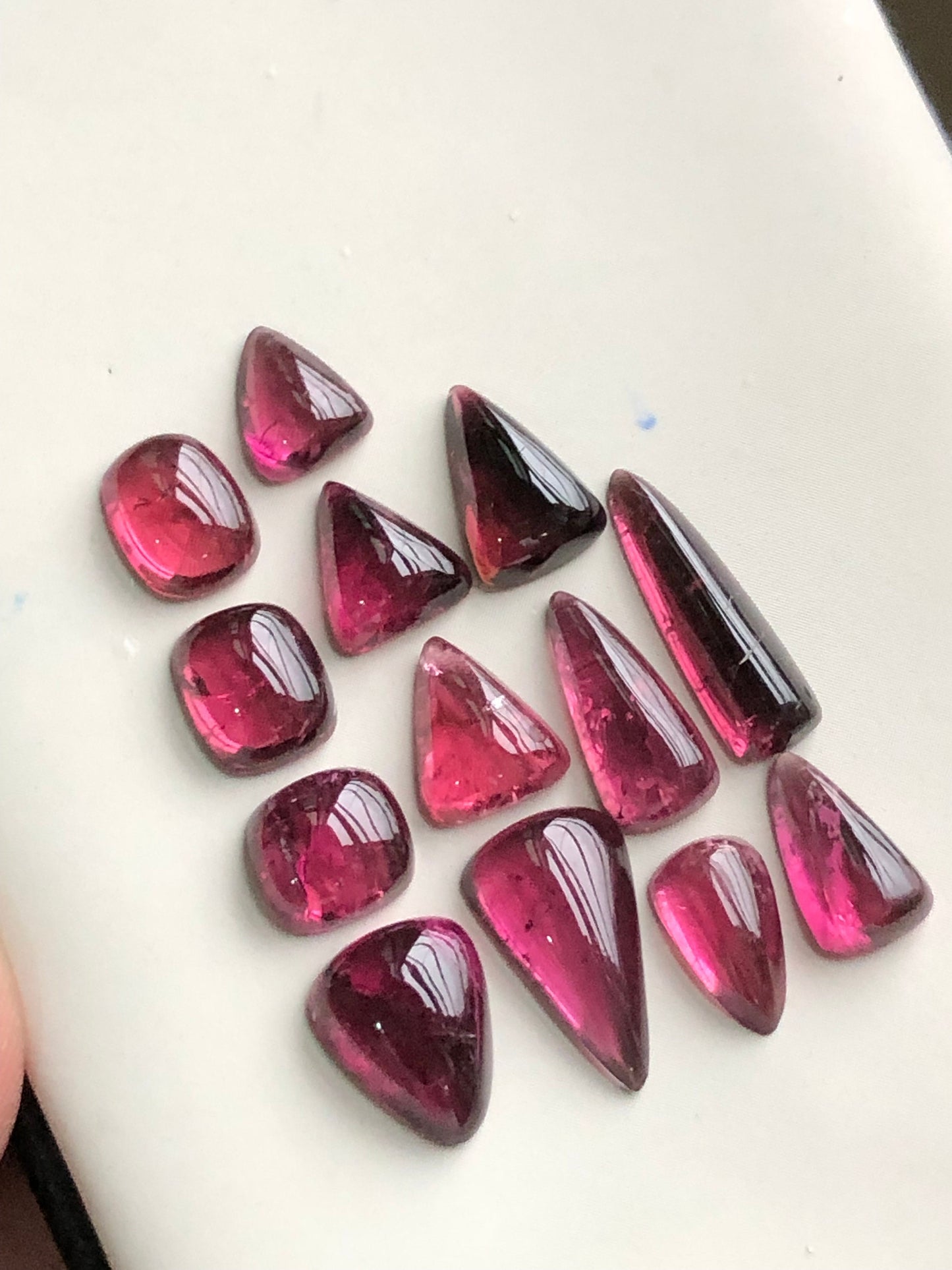 Pink tourmaline cabochons lot 23.30 carats