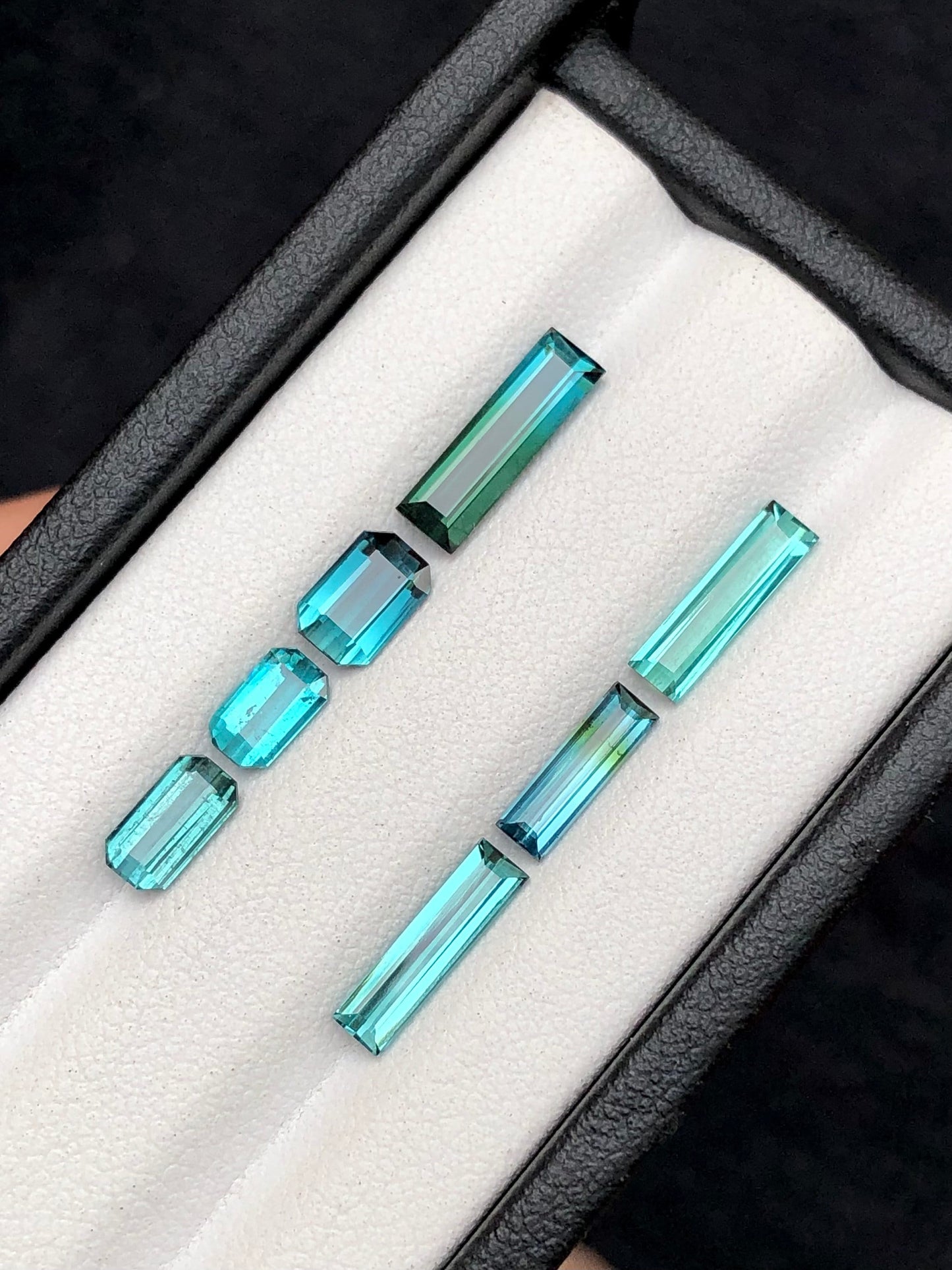 Blue tourmalines 5.30 carats