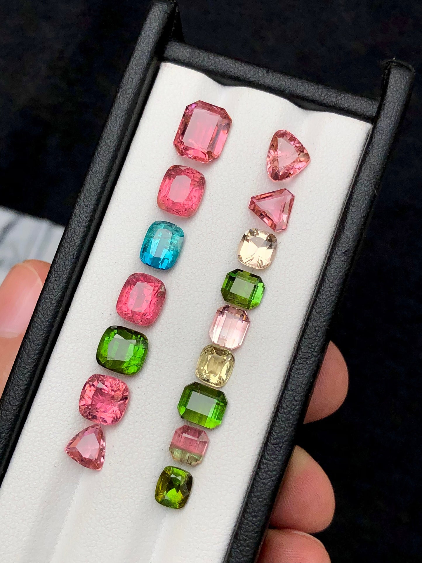 Multi colours tourmaline lot 19 carats