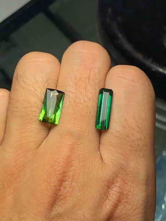 Green tourmalines 8.50 carats