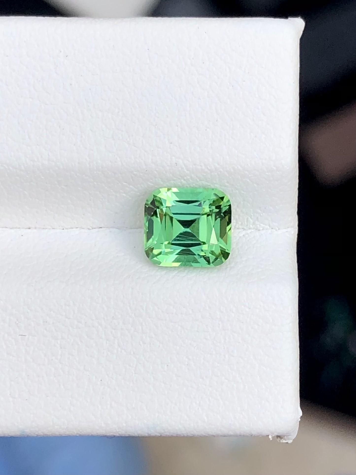 Fresh mint green tourmaline 1.75 carat