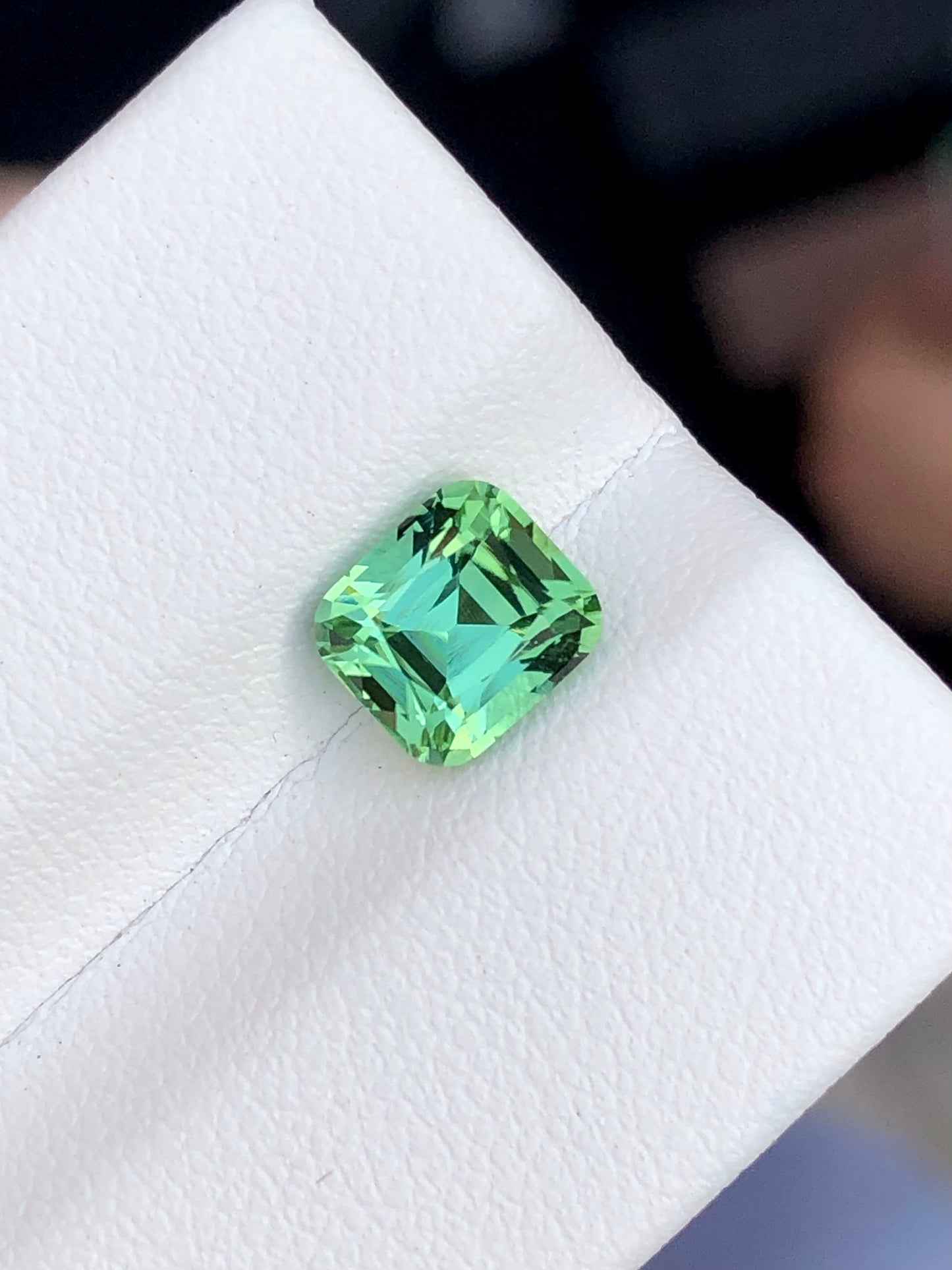 Fresh mint green tourmaline 1.75 carat