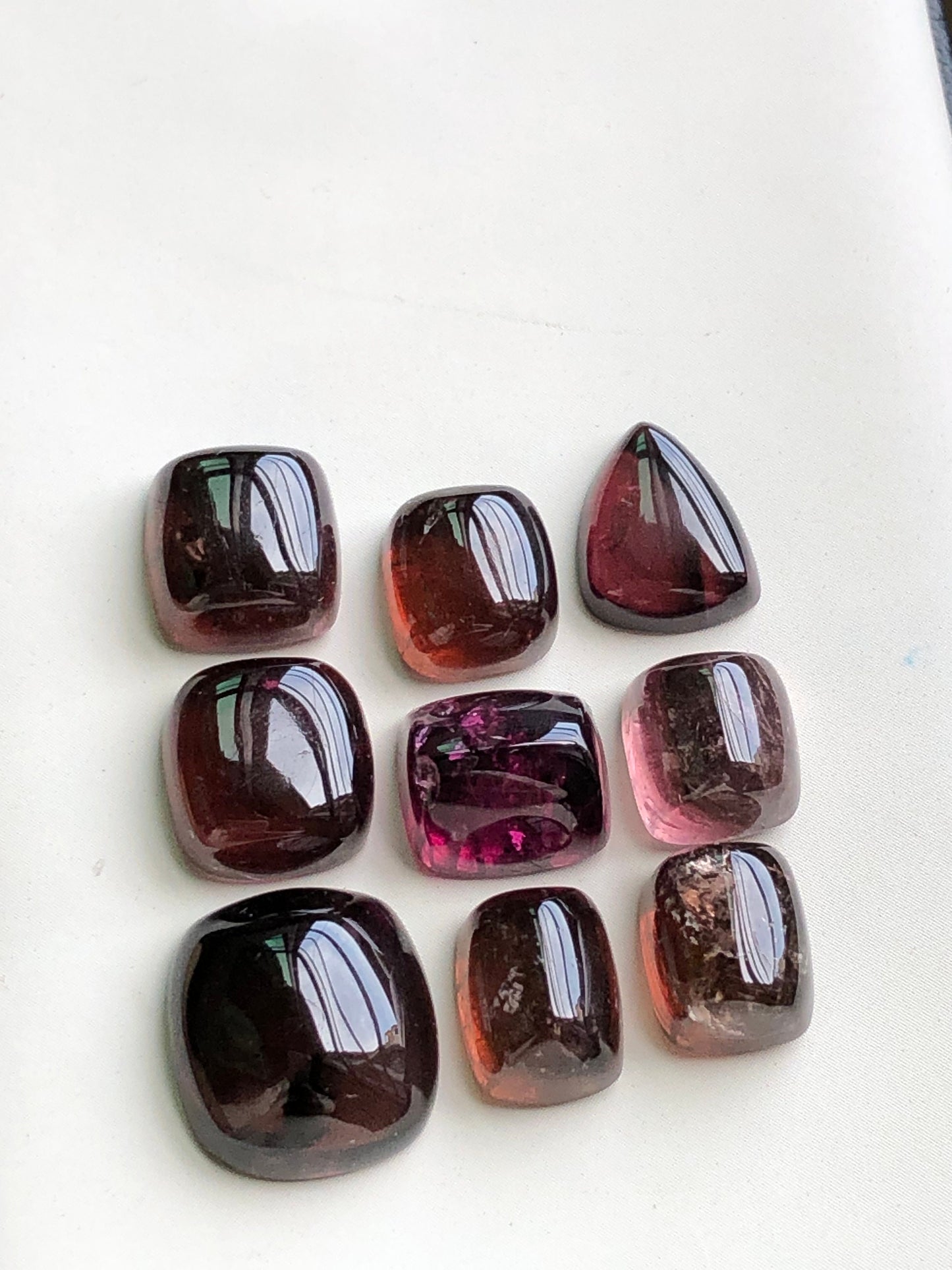 Natural tourmaline cabochons lot 50 carats