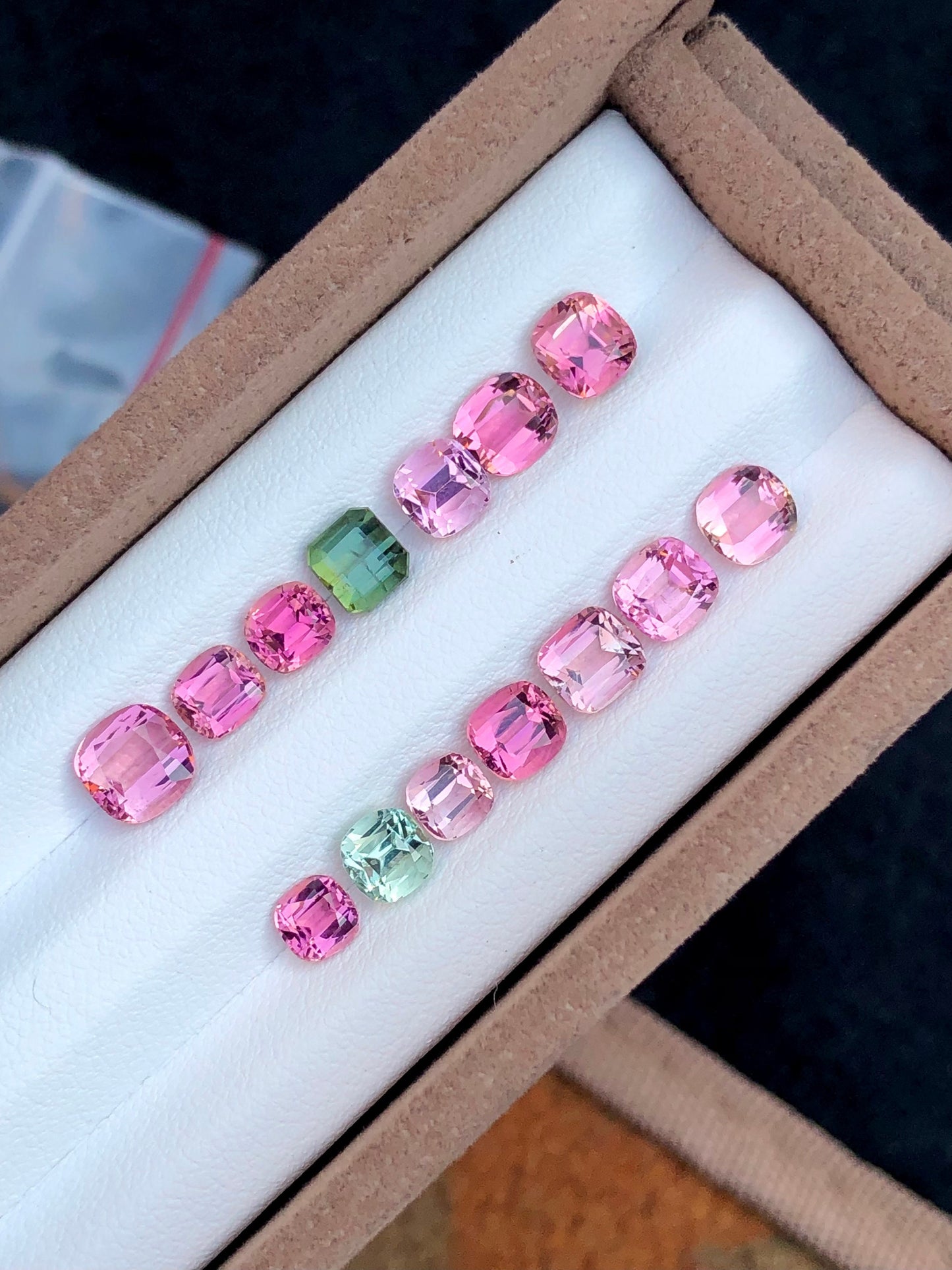 Pink tourmaline lot 11.60 carats natural