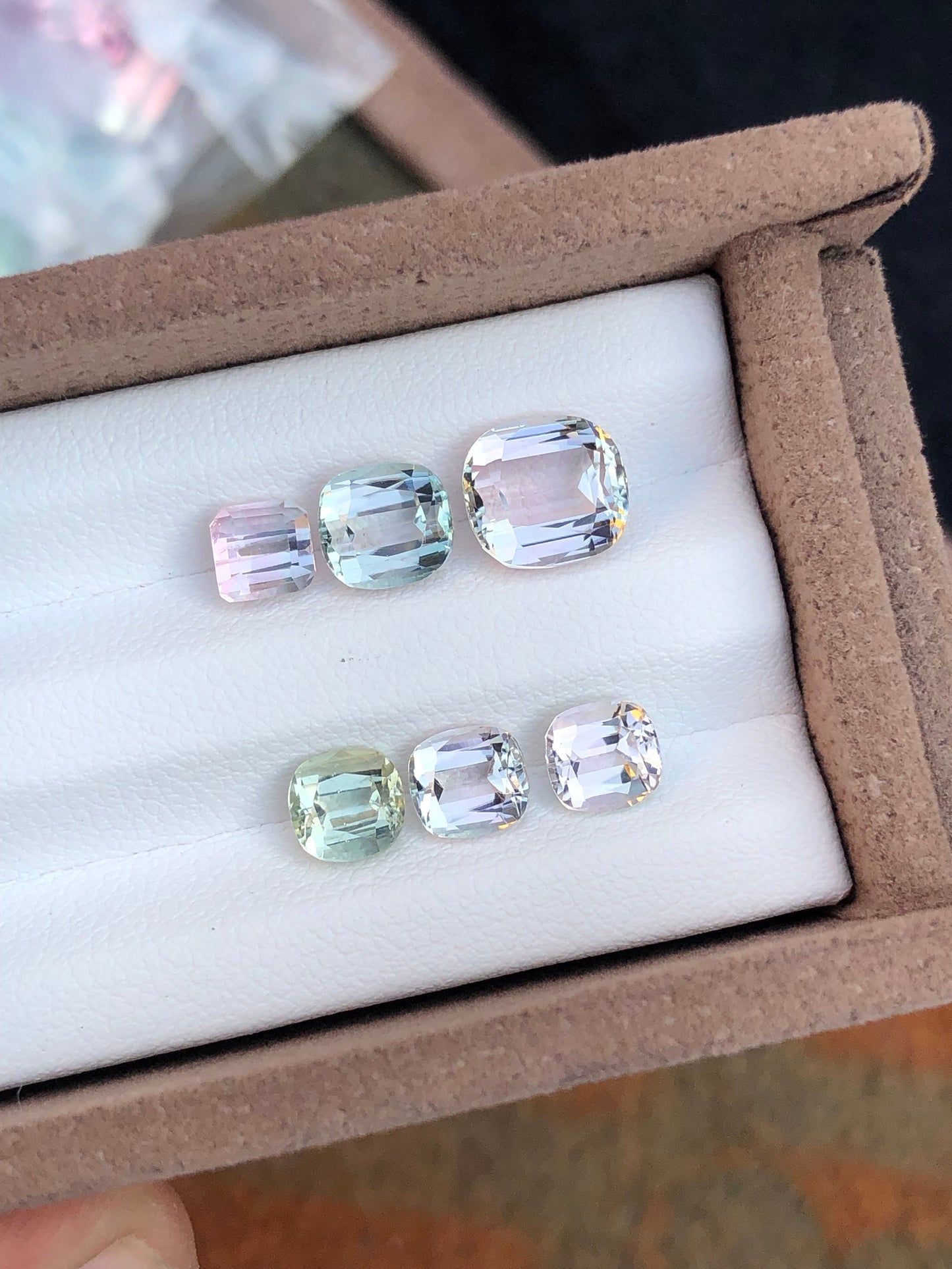 Sea foam tourmaline lot 8 carats