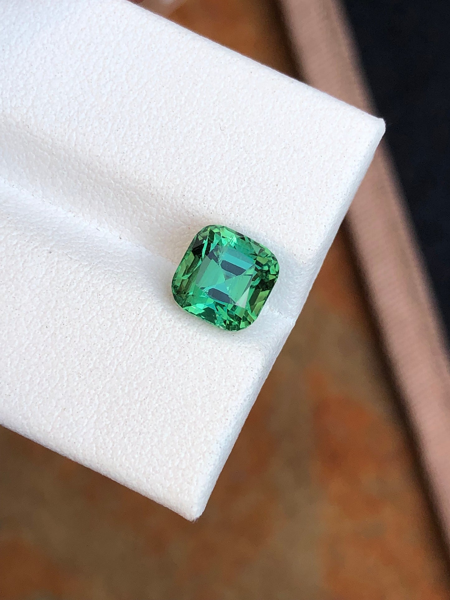 Bluish green tourmaline 2 carat