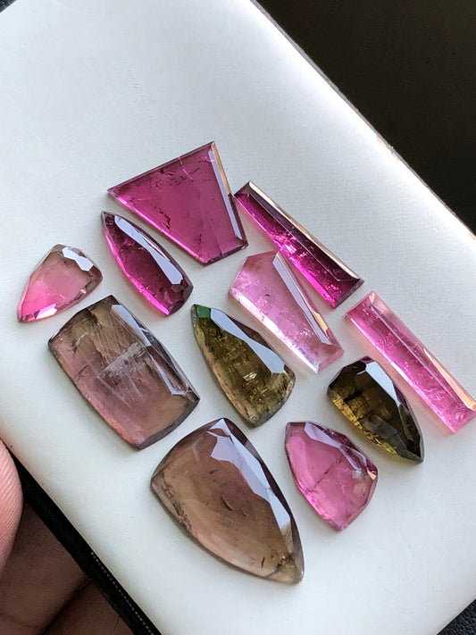 Pink tourmaline rose cuts 37.80 carats