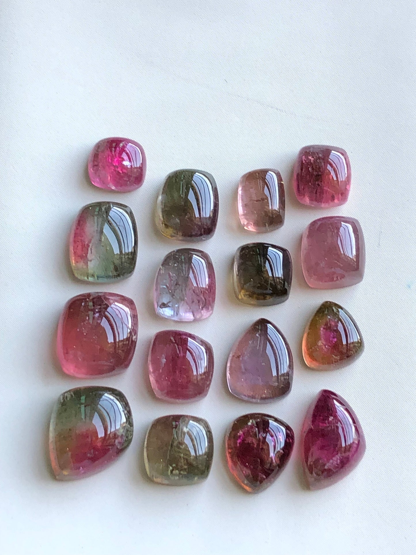 Tourmaline cabochons 50 carats from Afghanistan flat back perfect for jewellery