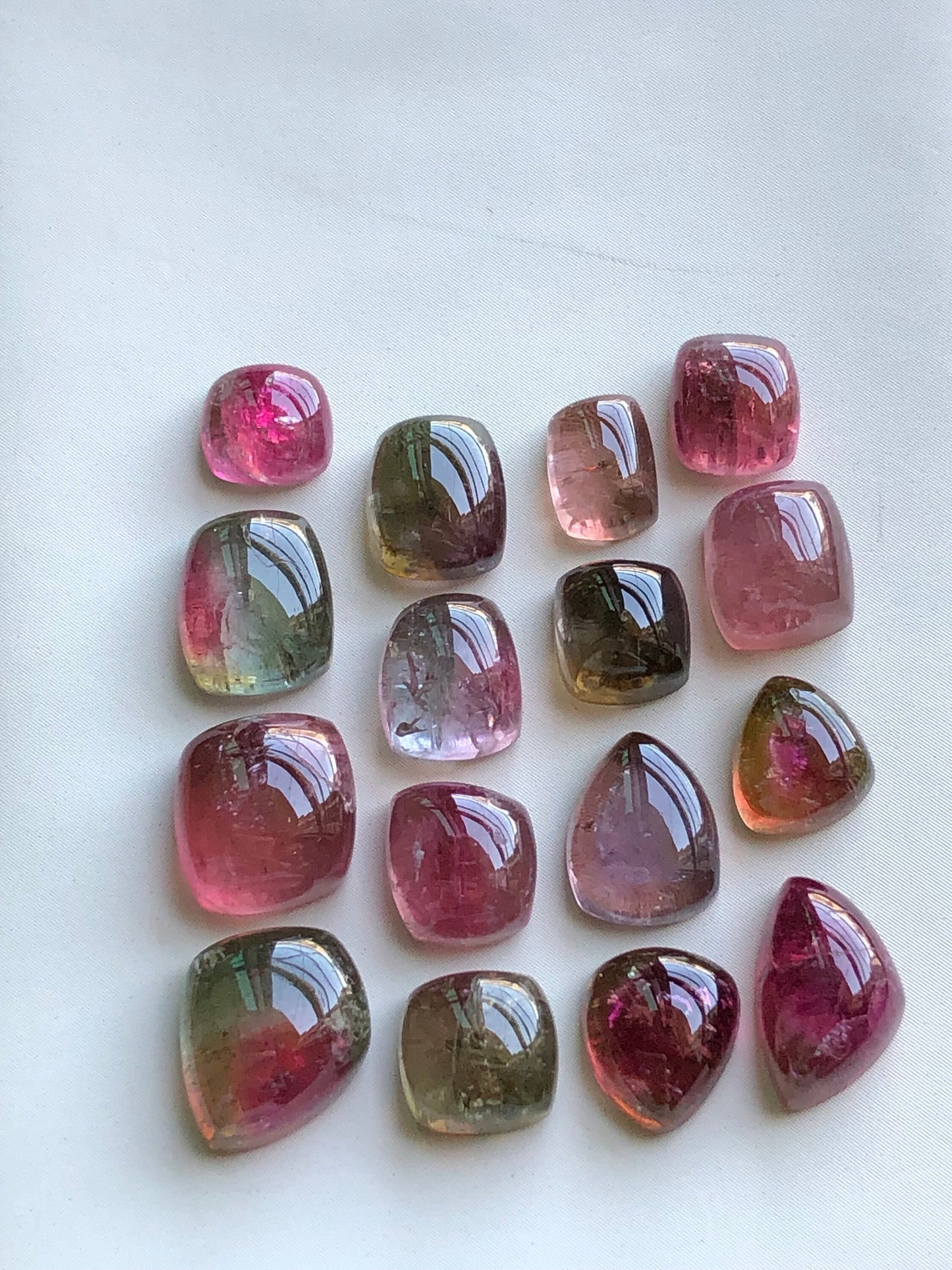 Tourmaline cabochons 50 carats from Afghanistan flat back perfect for jewellery