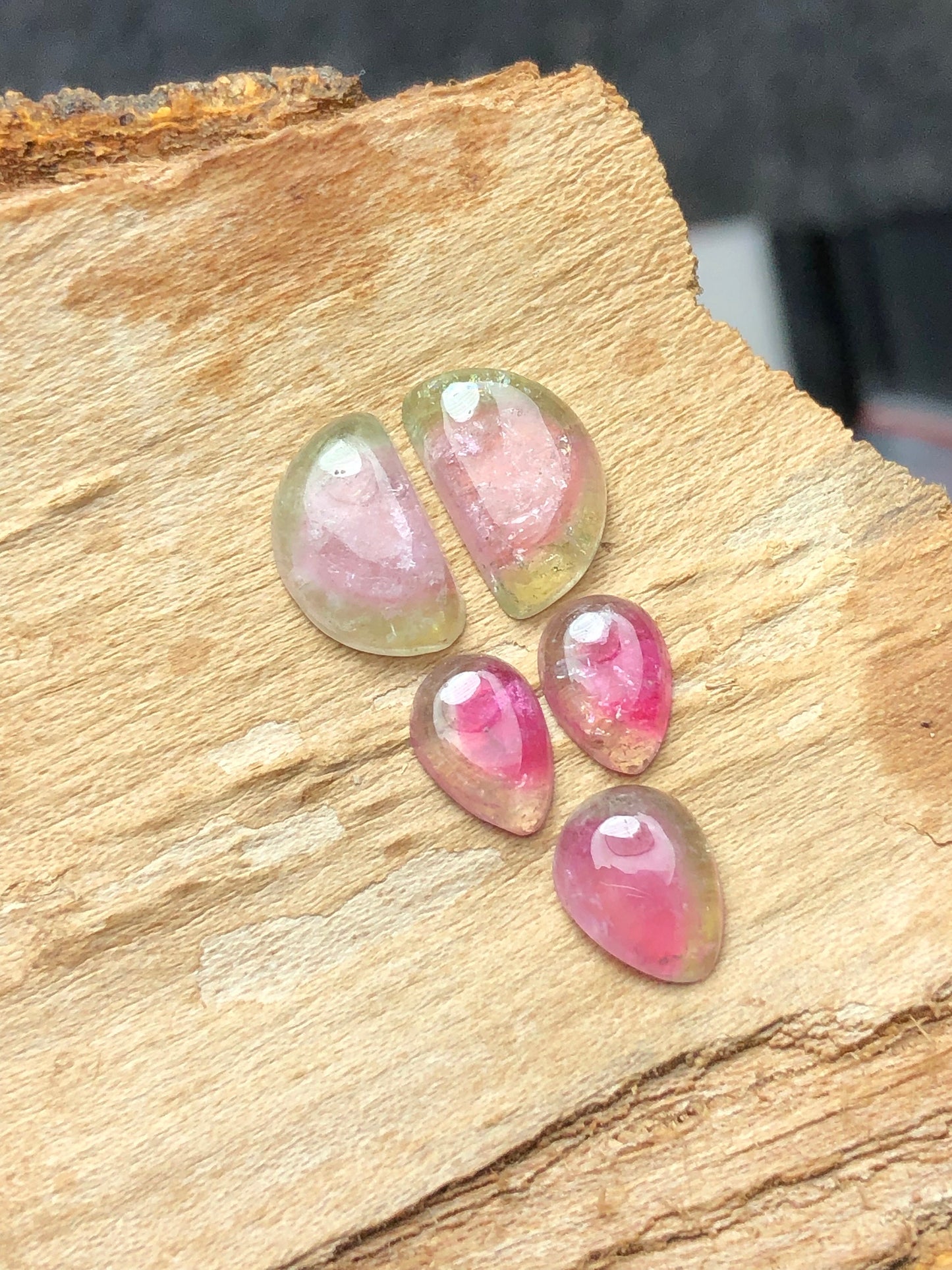 8.75 carats natural tourmaline pairs