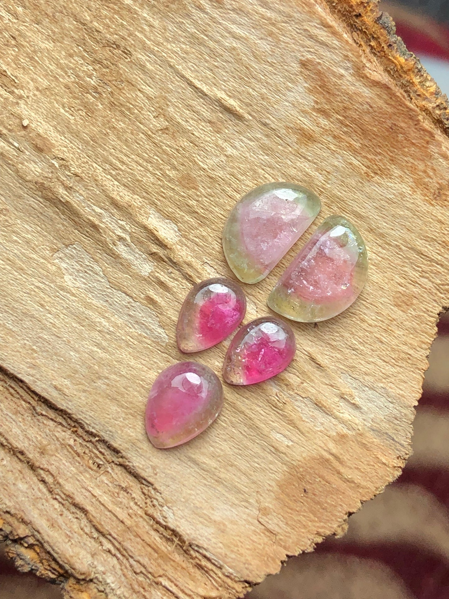 8.75 carats natural tourmaline pairs