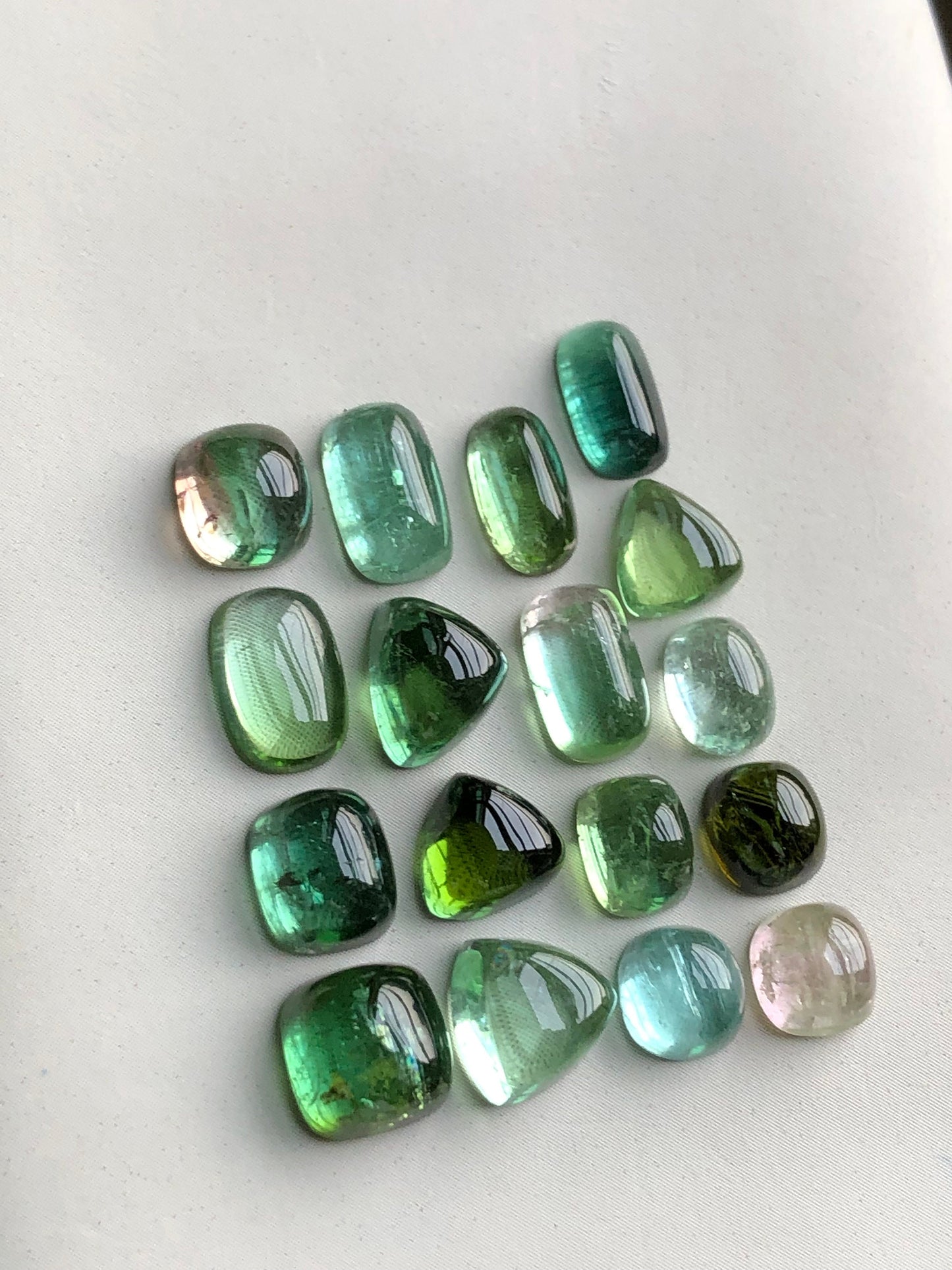 Natural tourmaline cabochons lot 24 carats