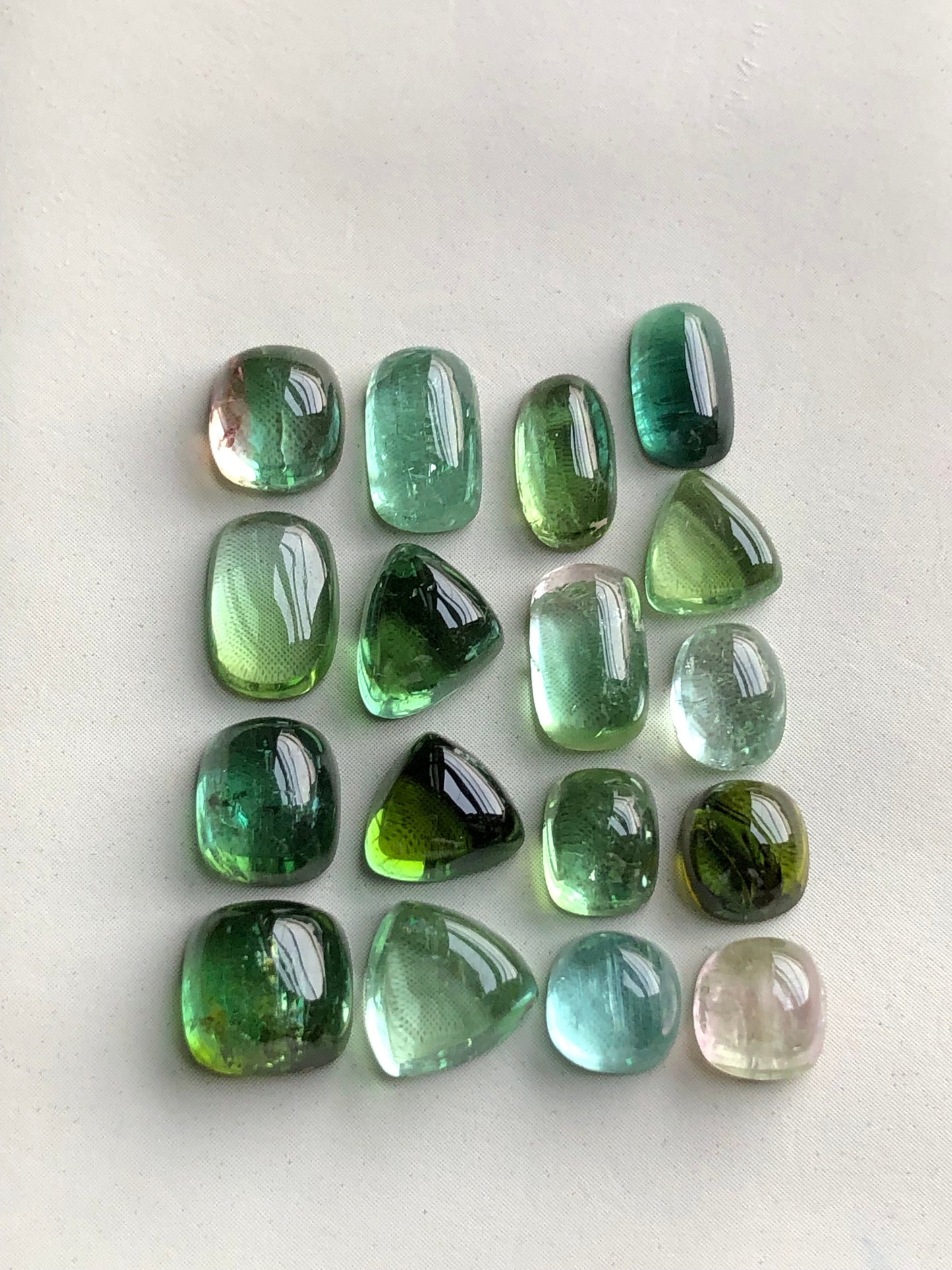 Natural tourmaline cabochons lot 24 carats