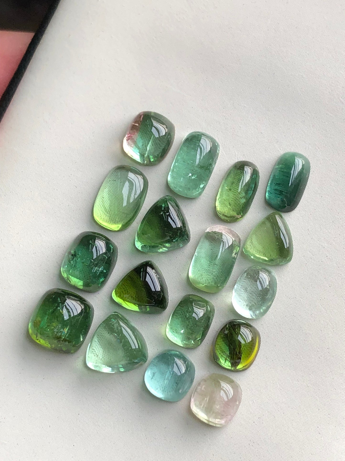 Natural tourmaline cabochons lot 24 carats