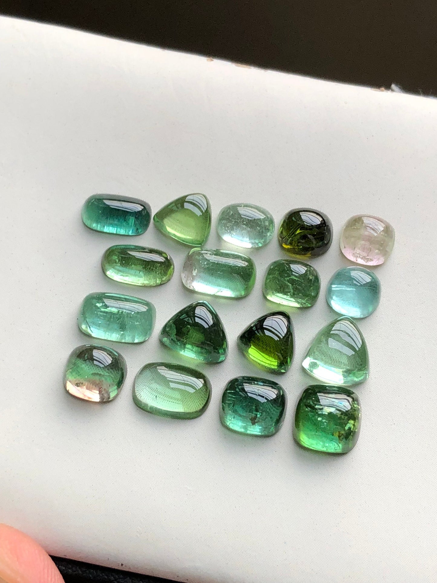 Natural tourmaline cabochons lot 24 carats