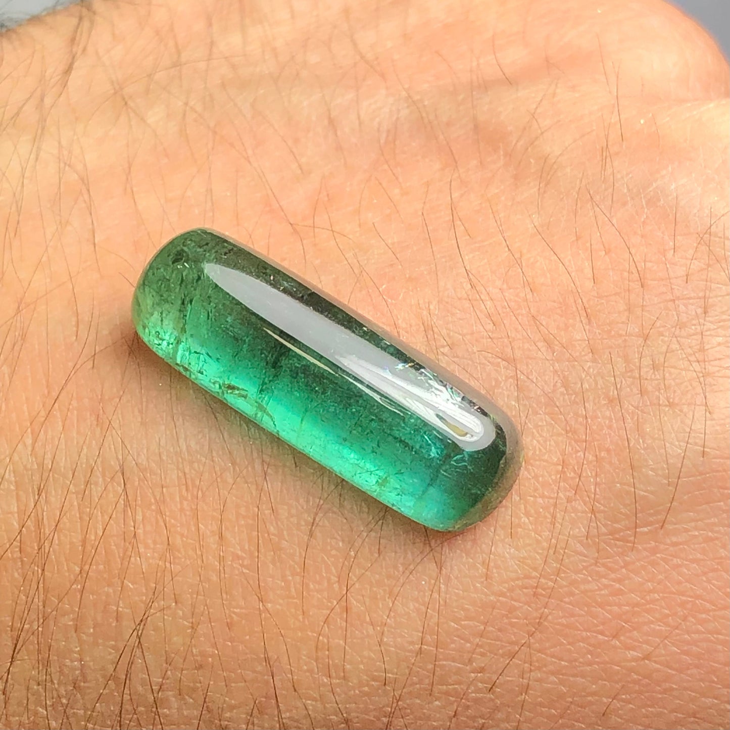 Green tourmaline cabochon 16 carat natural