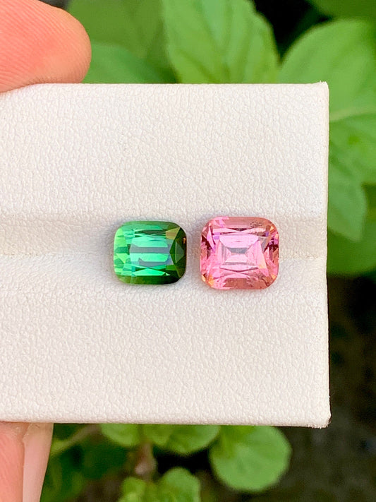 Pink tourmalines natural 4 carats