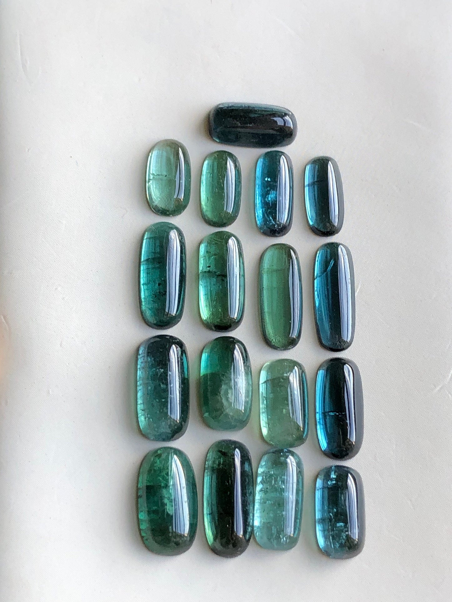 Natural blue tourmaline cabochons lot 29.50 carats