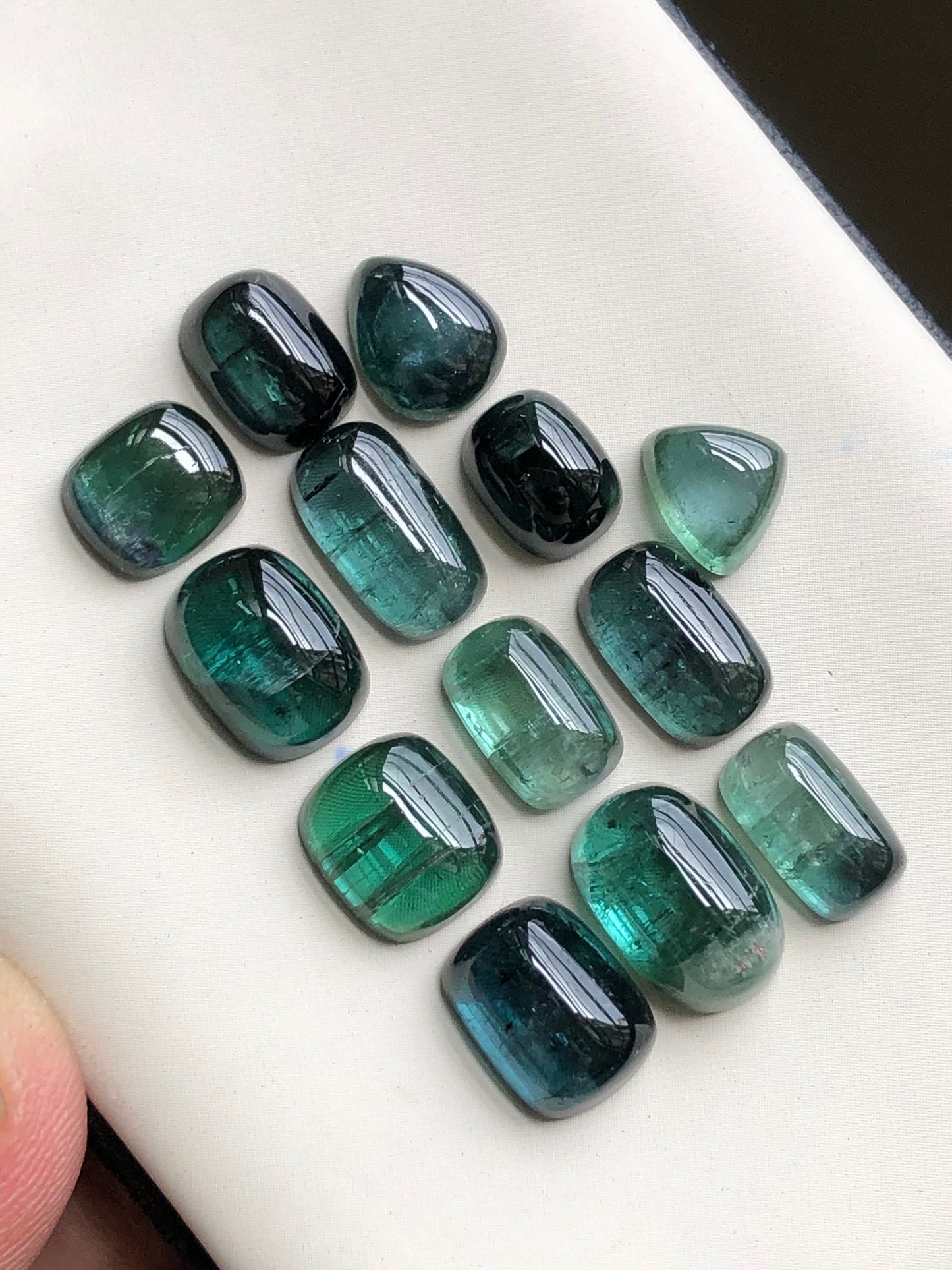 Natural tourmaline cabochons lot 45.20 carats