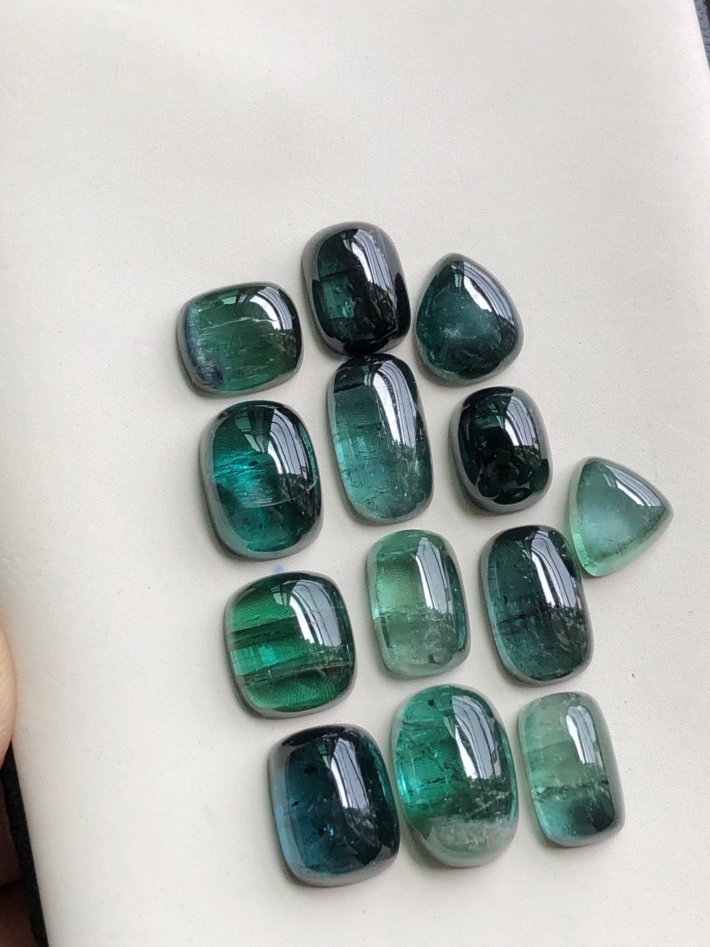 Natural tourmaline cabochons lot 45.20 carats