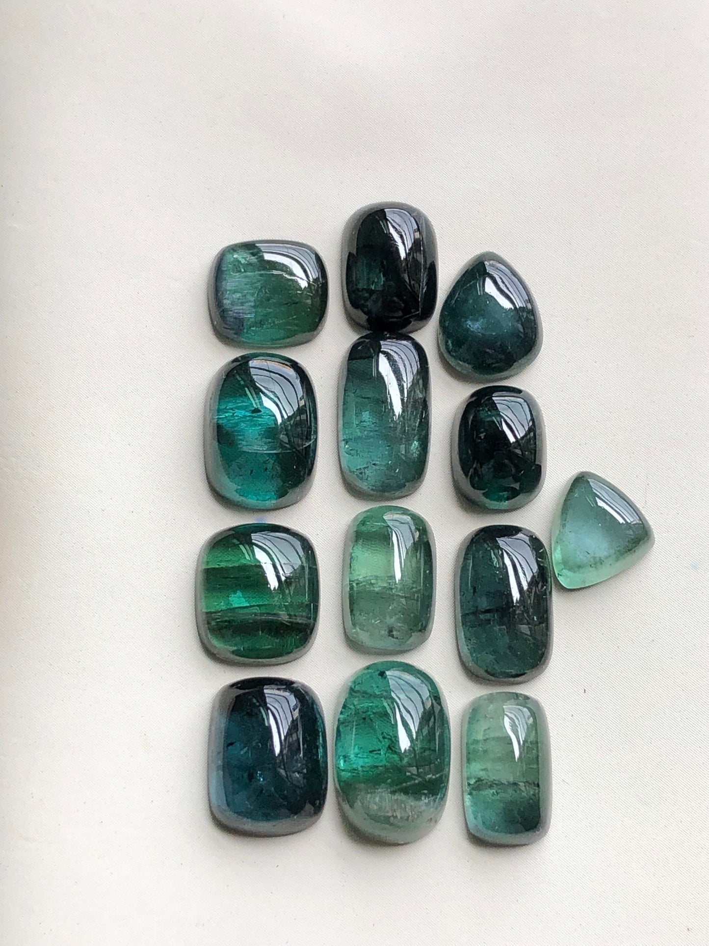 Natural tourmaline cabochons lot 45.20 carats