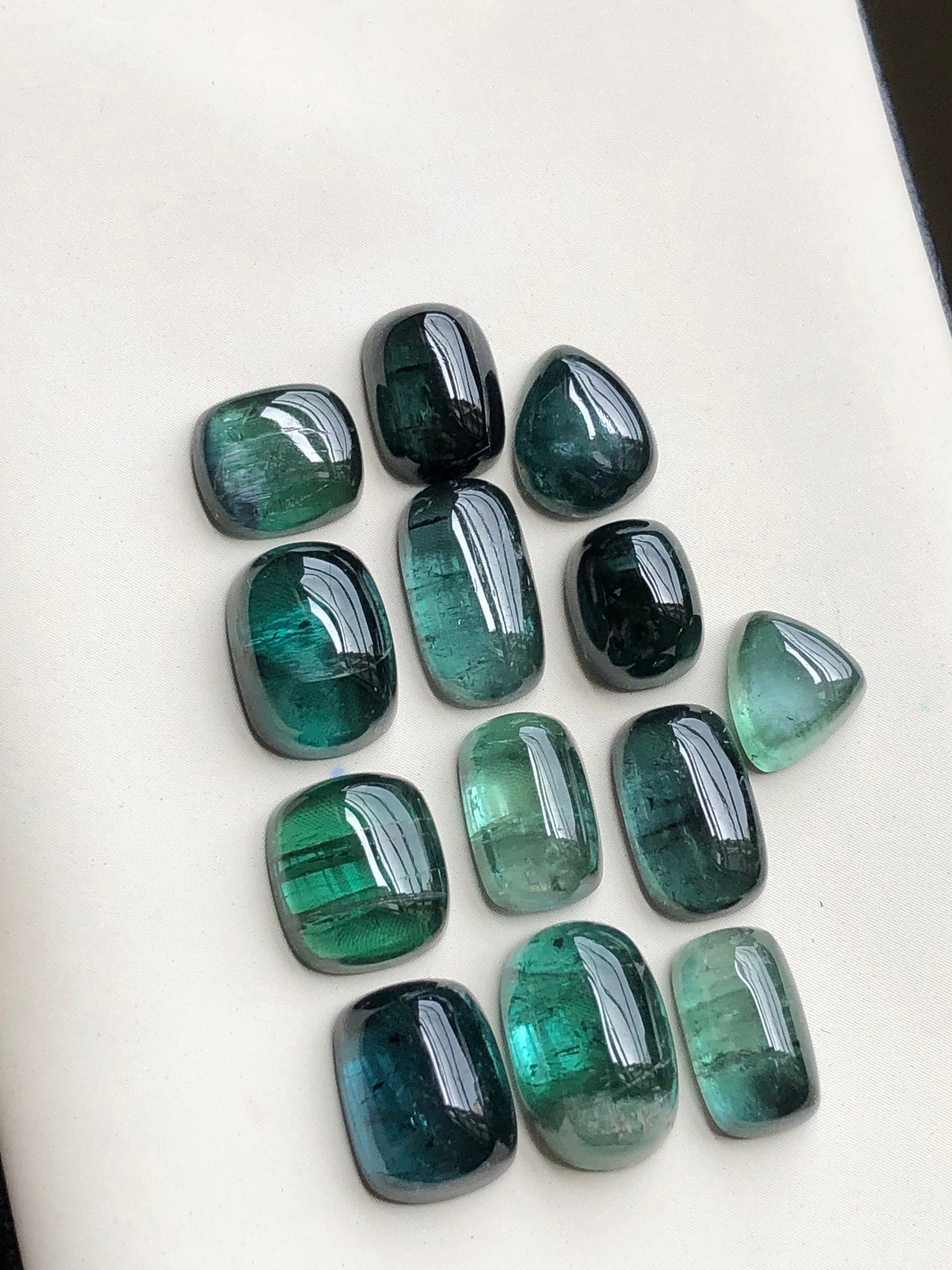 Natural tourmaline cabochons lot 45.20 carats