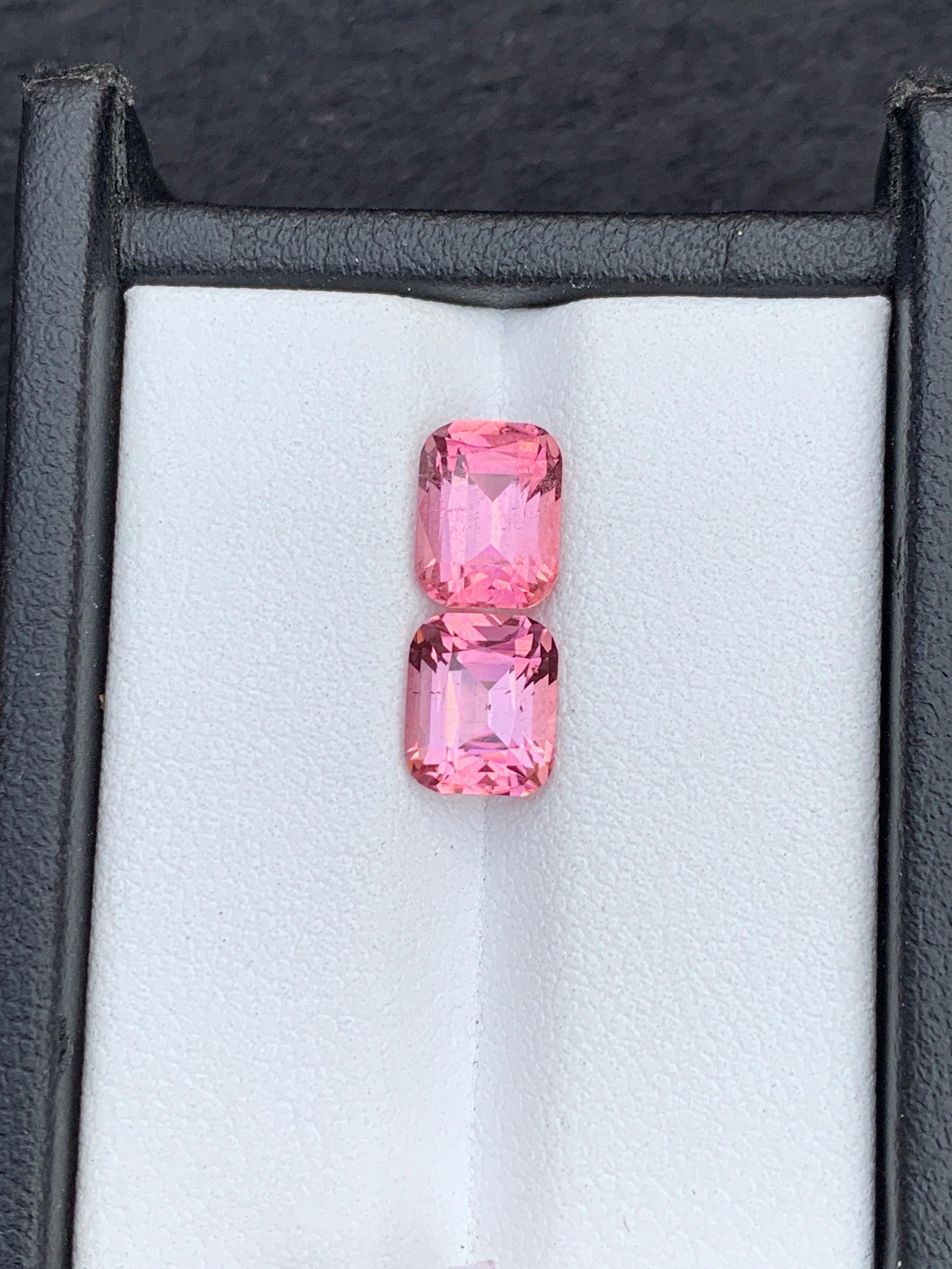 Vivid pink tourmaline pair 3.60 carats natural