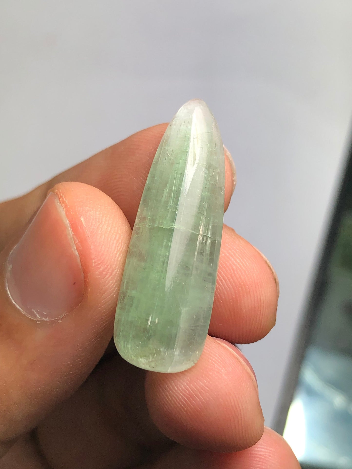 Mint green tourmaline cabochon 16.50 carat