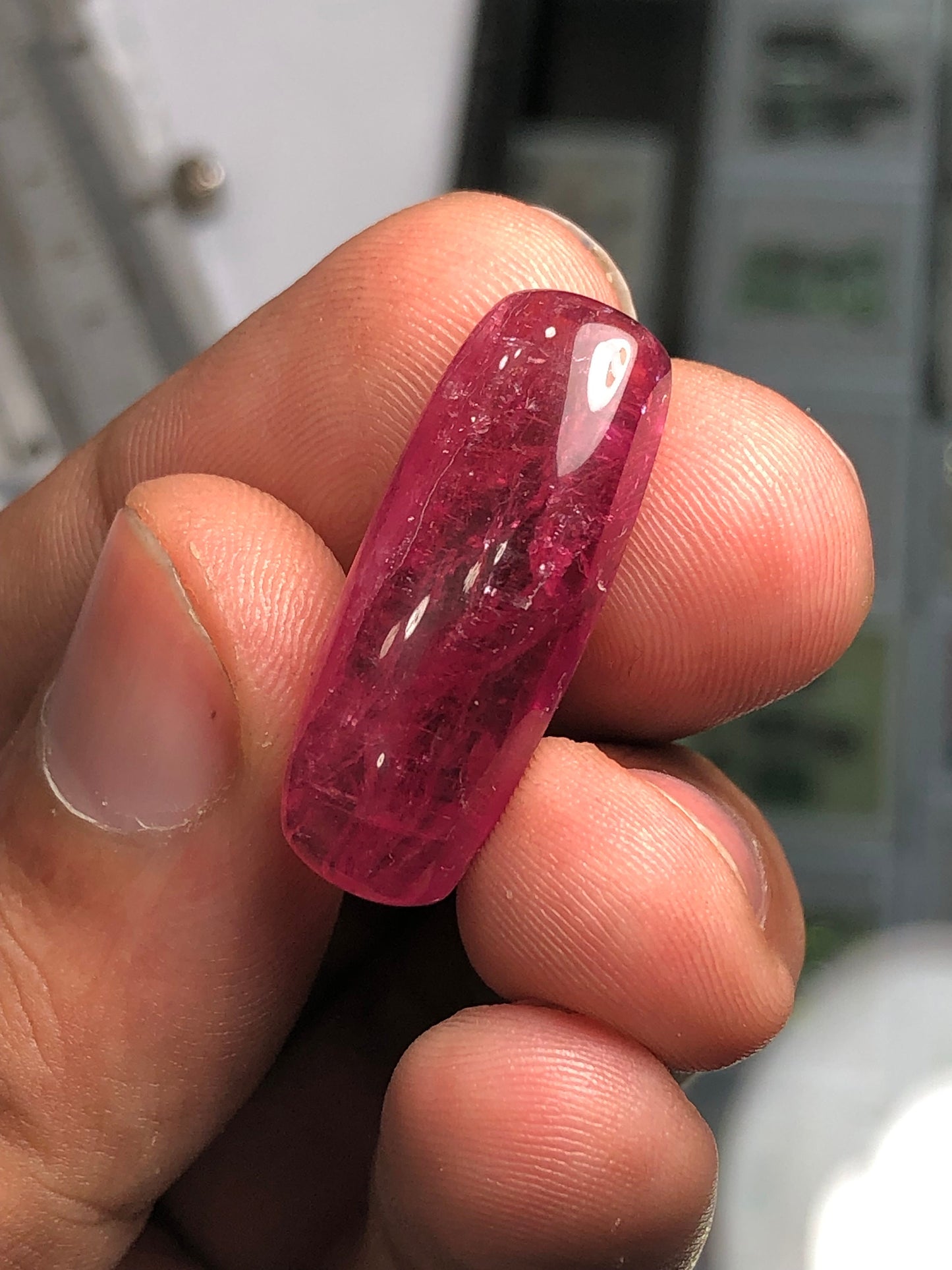 Pink tourmaline cabochon 22.70 carat