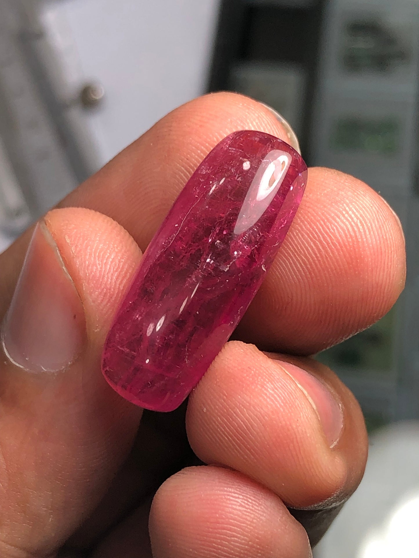 Pink tourmaline cabochon 22.70 carat