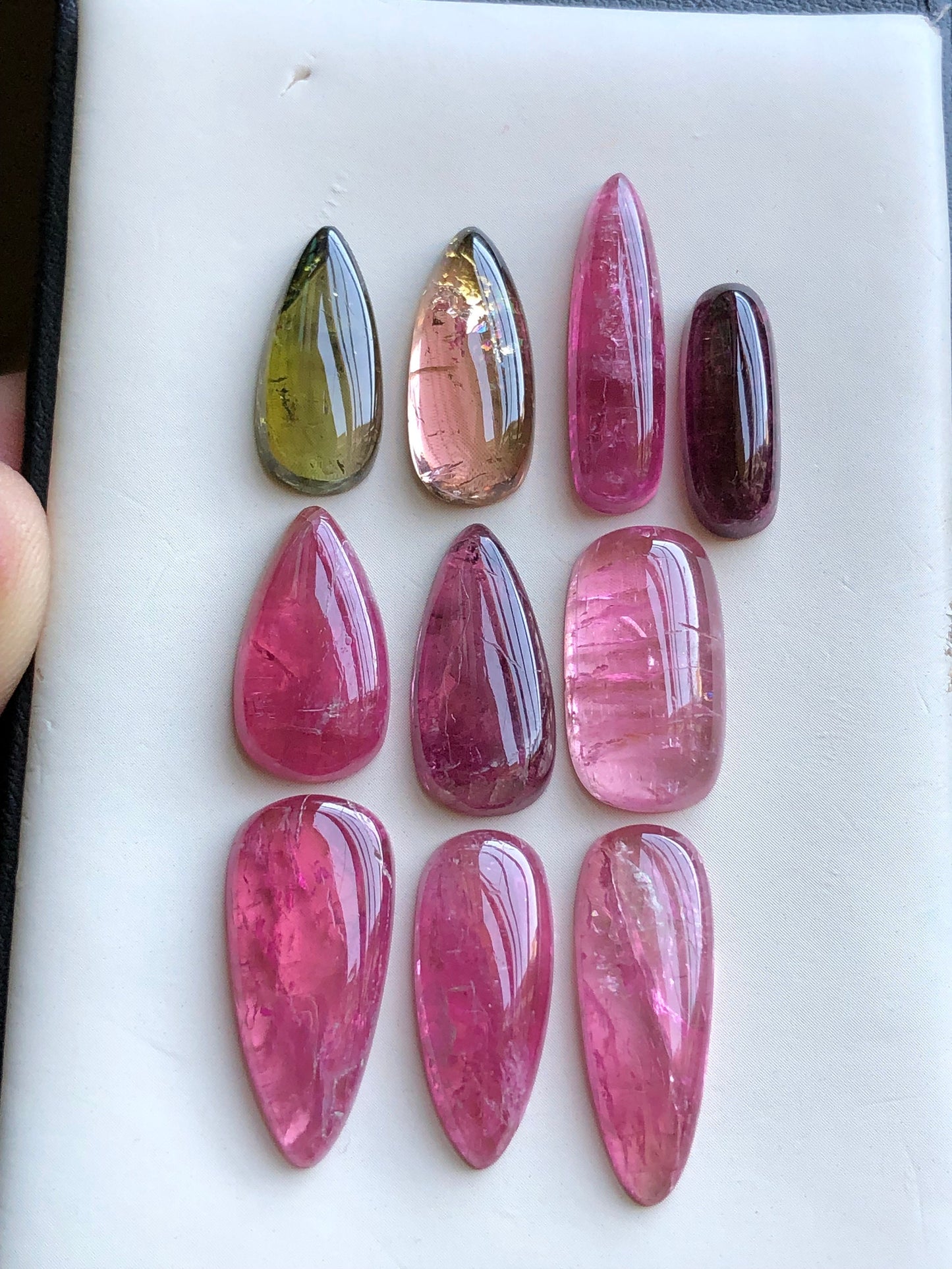 Natural pink tourmaline cabochons lot 70.90 carats