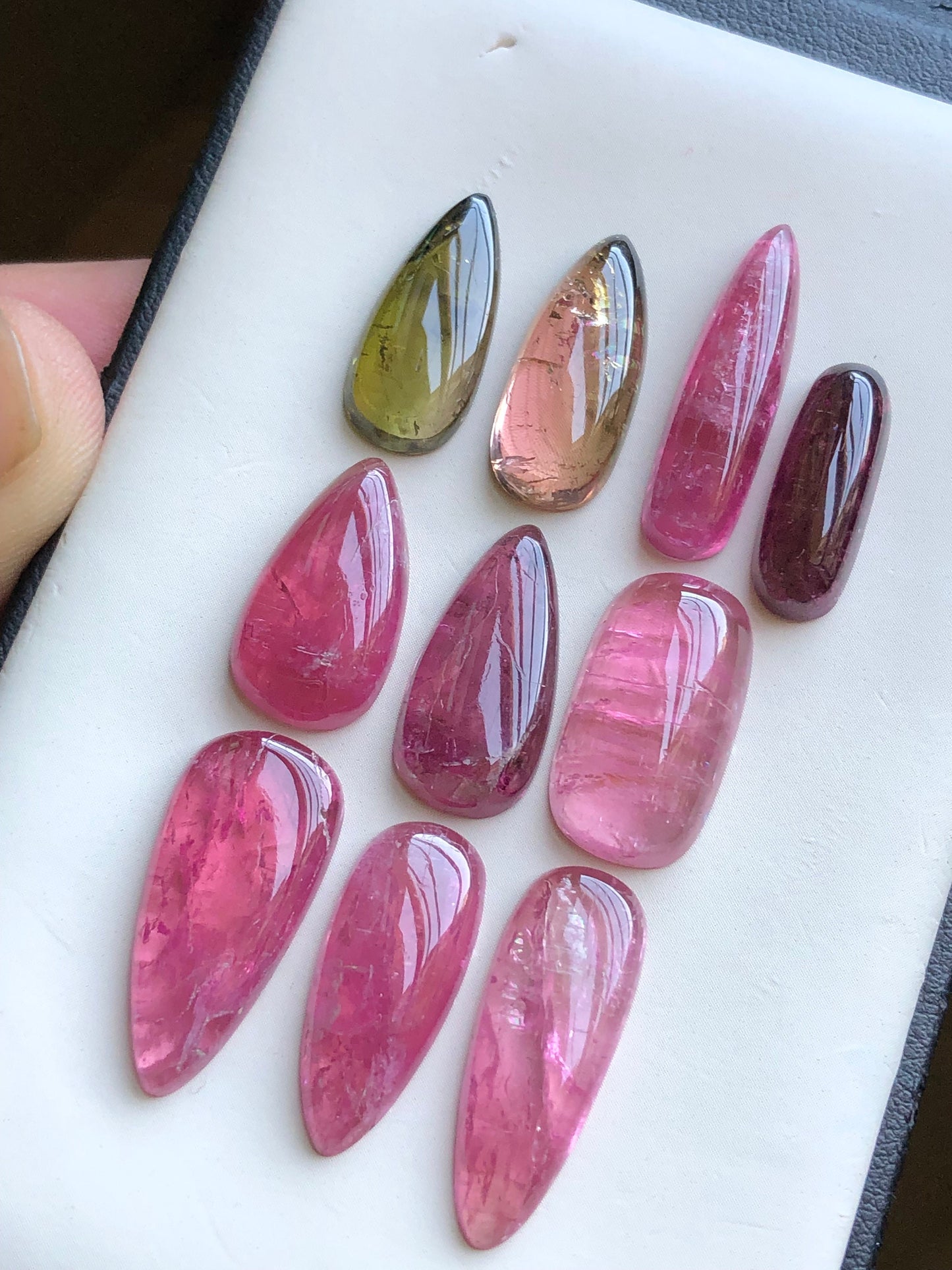 Natural pink tourmaline cabochons lot 70.90 carats